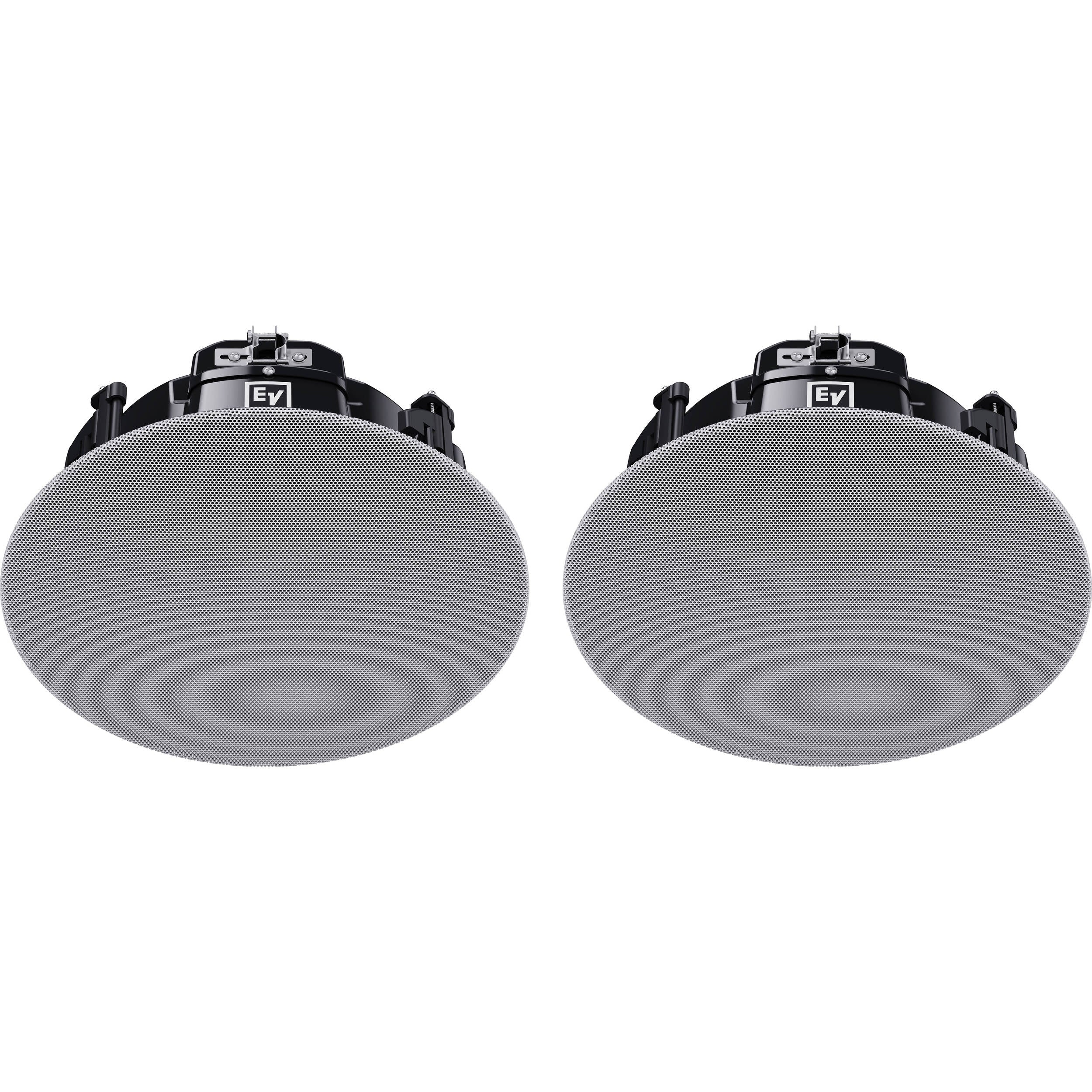 Electro-Voice EVID-C6.2LP-G2 6.5" Low Profile Coaxial Ceiling Installation Speaker (White, Pair)