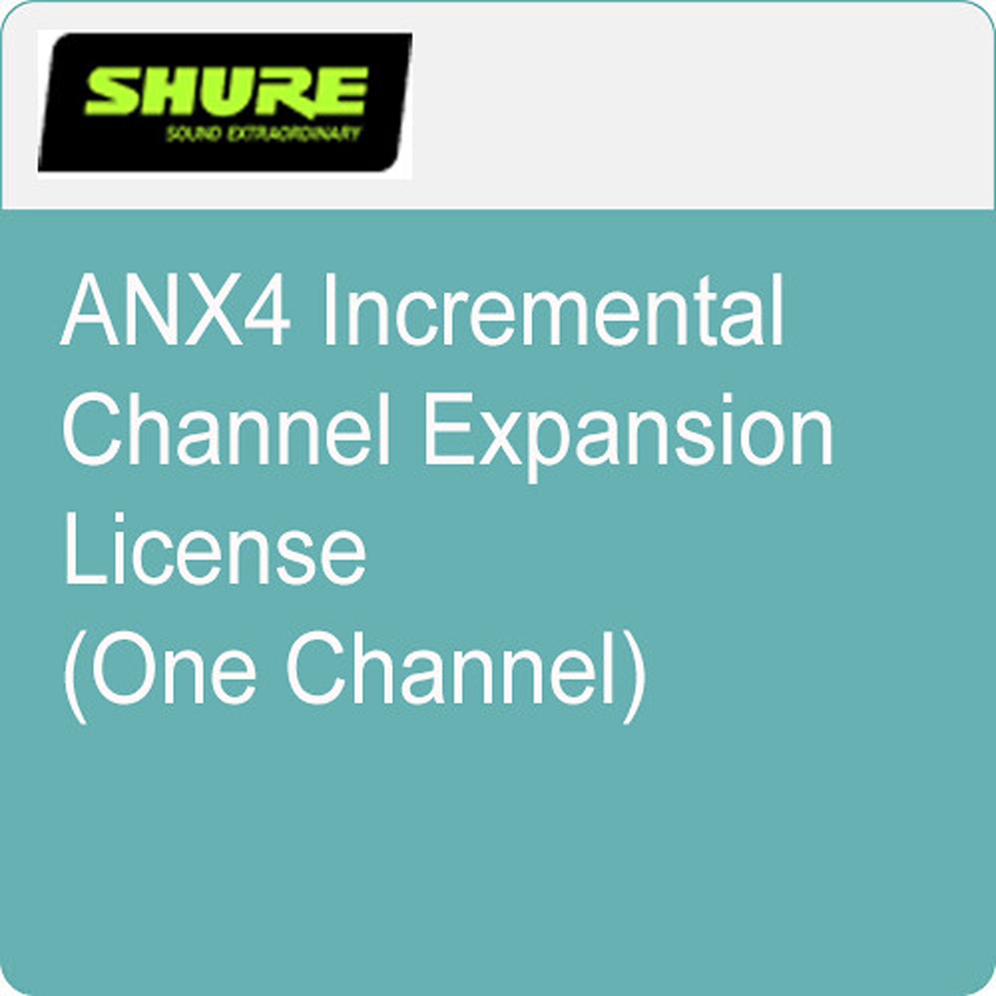Shure ANX4 Incremental Channel Expansion License (One Channel)