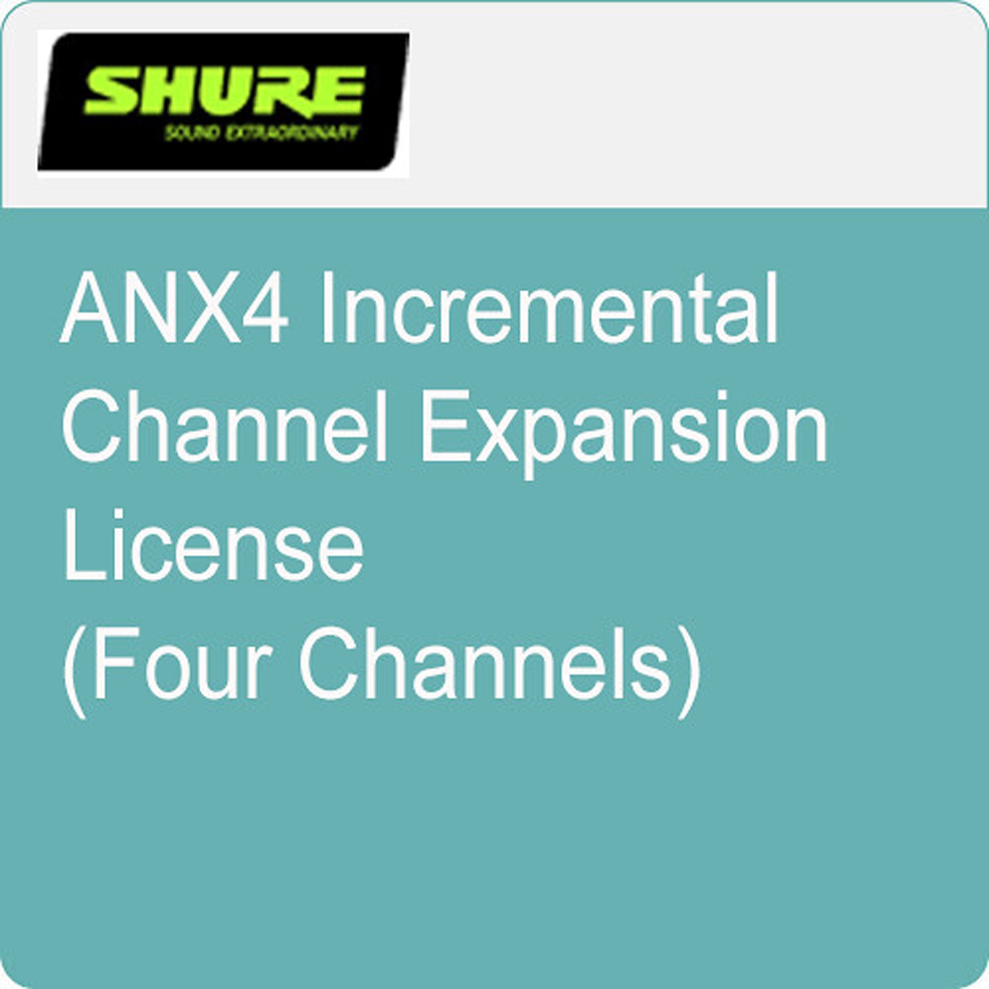 Shure ANX4 Incremental Channel Expansion License (Four Channels)
