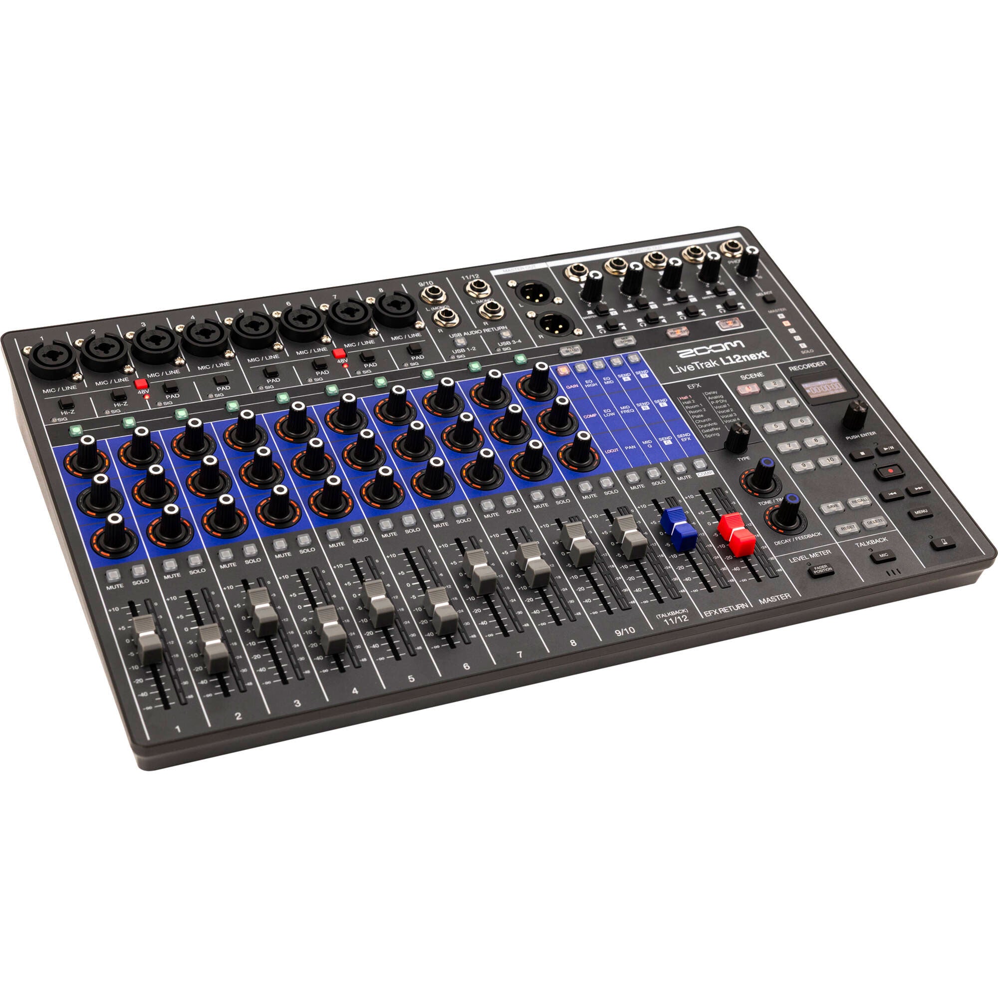 Zoom LiveTrak L12next 14x4 Digital Mixer and Recorder