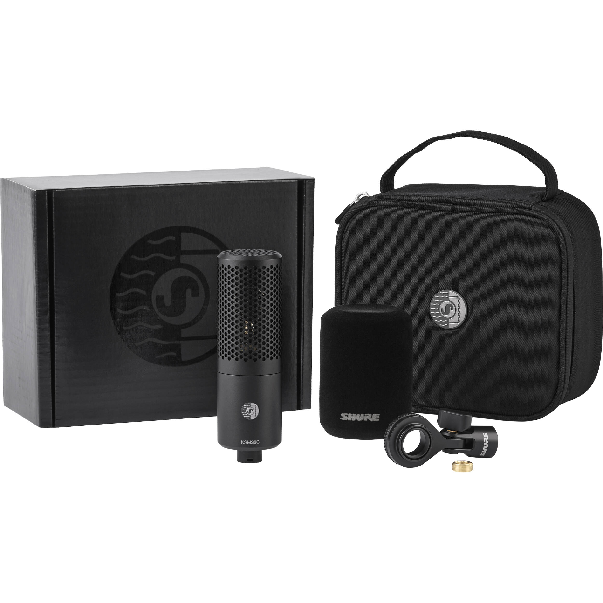 Shure KSM32C/HM Large-Diaphragm Cardioid Condenser Microphone (Stage Kit)