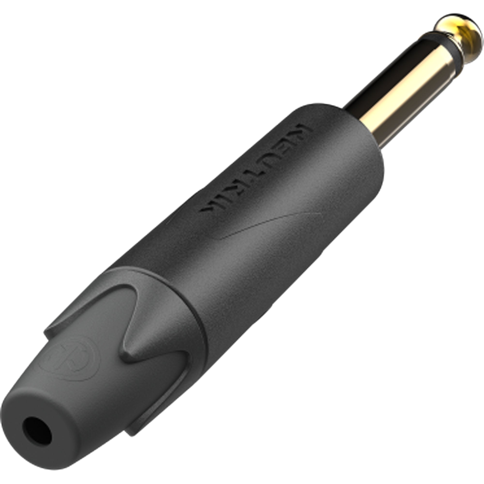 Neutrik NP2XX-AU-0 Professional 1/4" TS Mono Phone Plug (Black Composite/Gold, Box of 100)