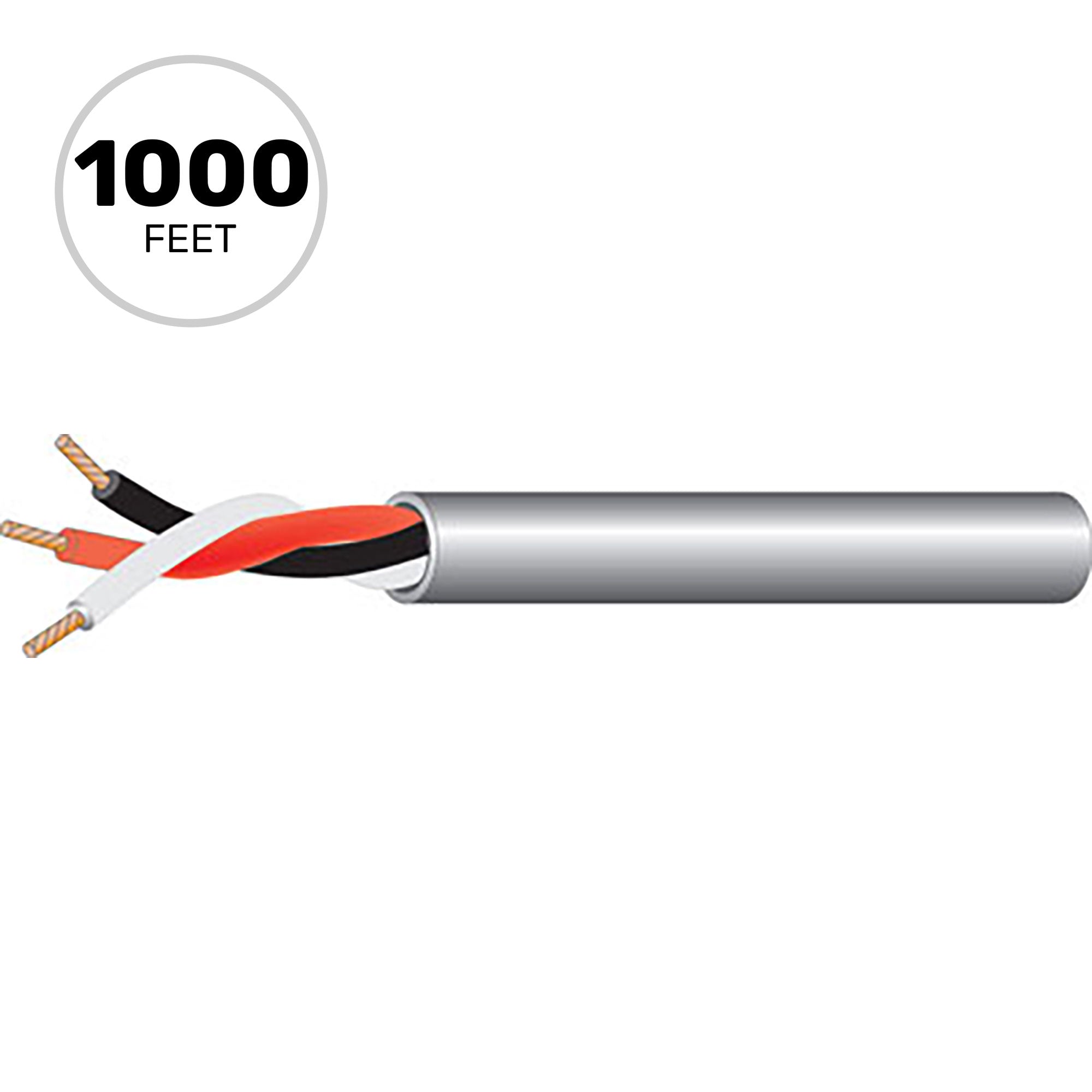 West Penn 234 3 Conductor 18G Stranded Unshielded PVC Jacket CMR Wire (Grey, 1000' Roll)