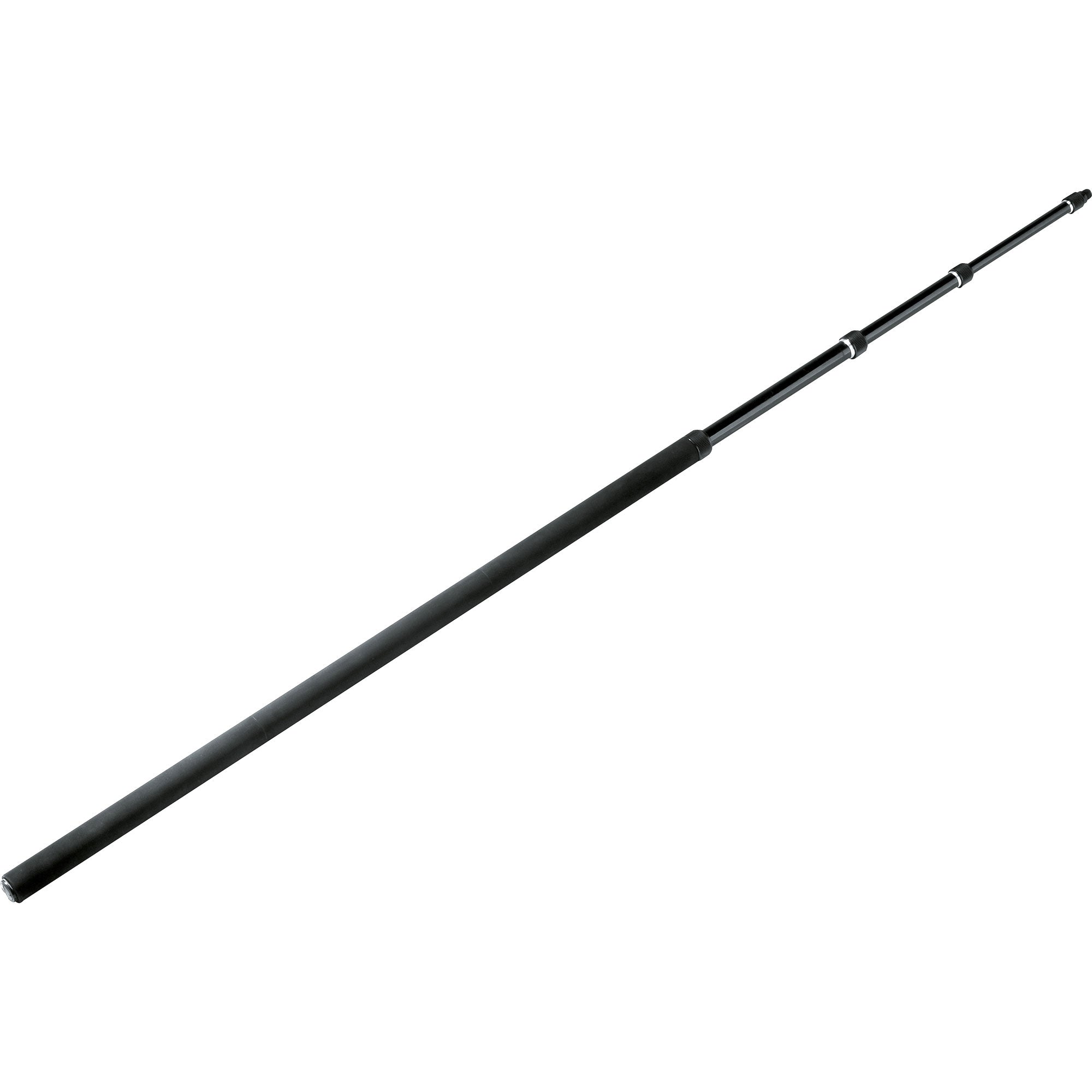 K&M Stands 23770 4-Section Fiberglass Microphone Boompole (Black, 15')