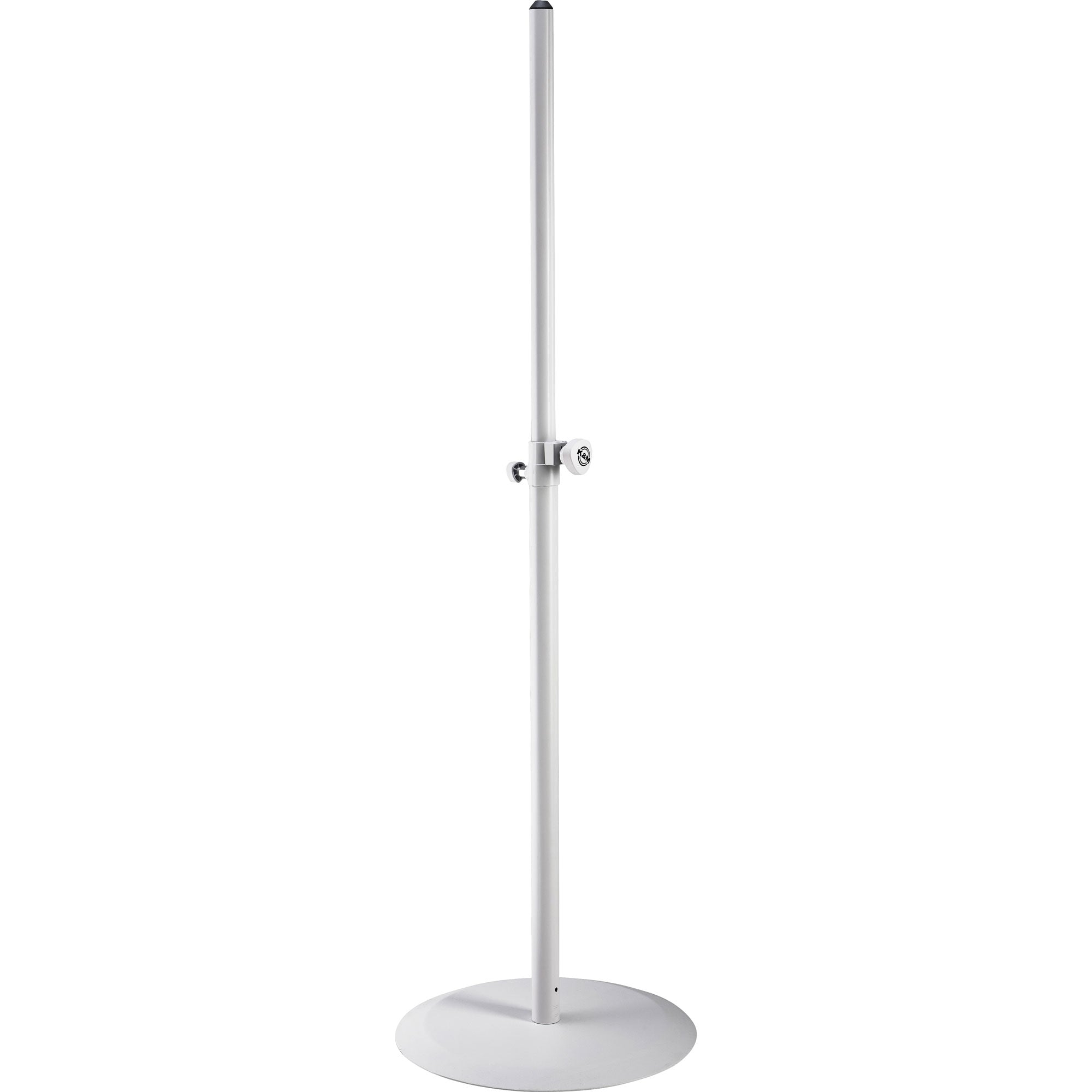 K&M Stands 26735 Speaker Stand with Round Base (White)