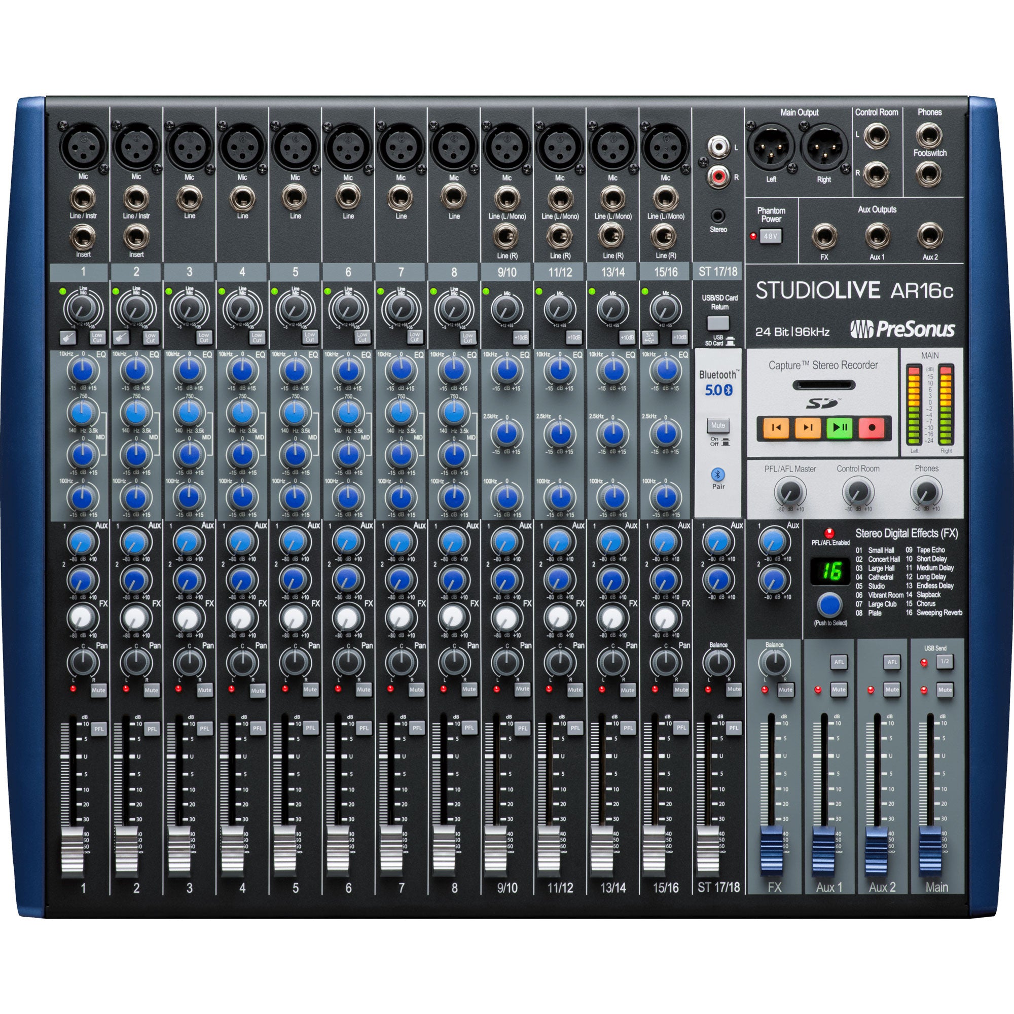 PreSonus StudioLive AR16c USB-C 18-Channel Hybrid Performance and Recording Mixer
