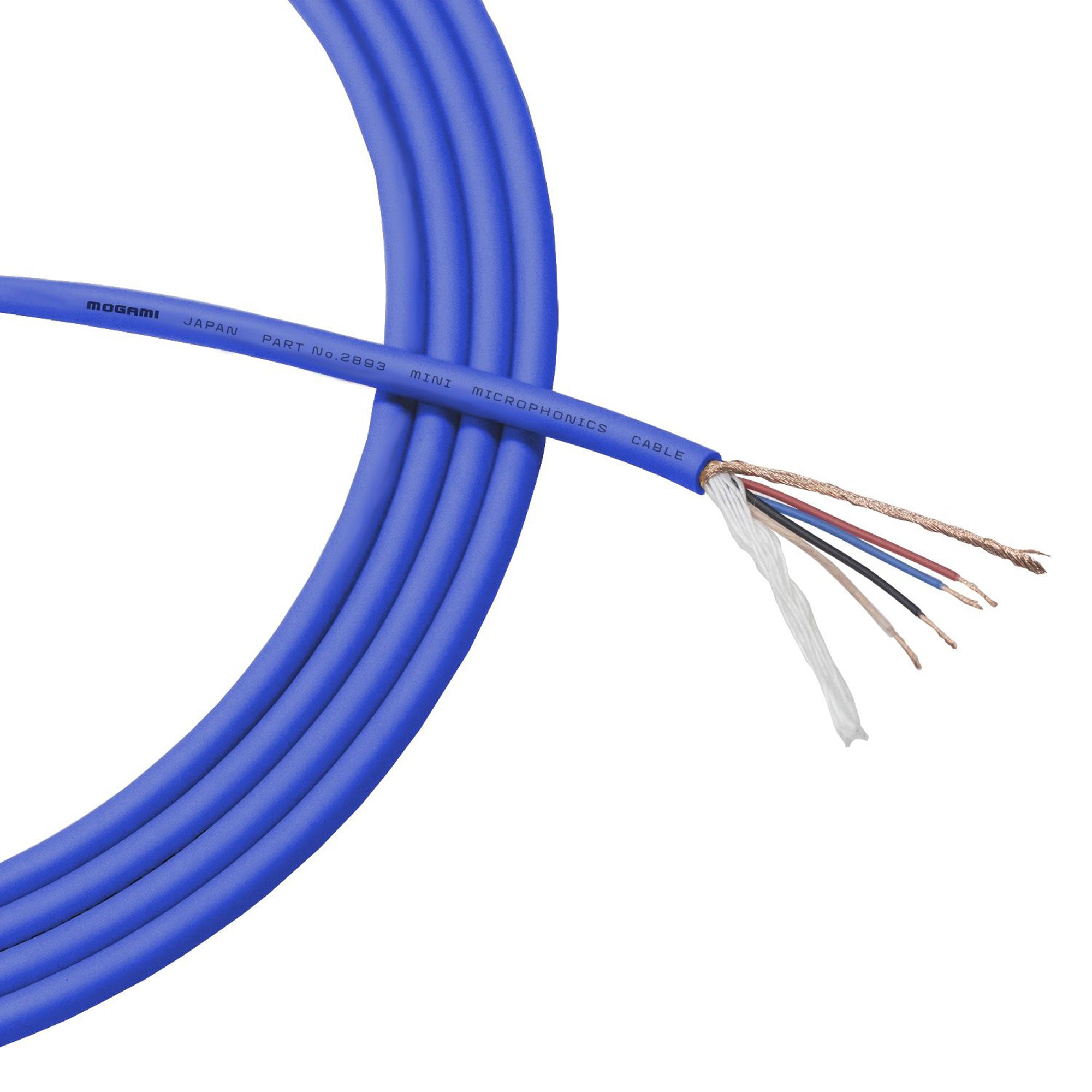Mogami W2893 Miniature Neglex Quad Microphone Cable (Blue, By the Foot)
