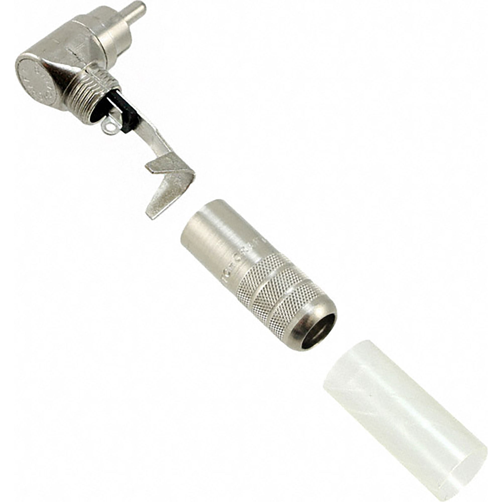 Switchcraft 3502RA Right Angle Cable Mount RCA Plug (Nickel/Silver)