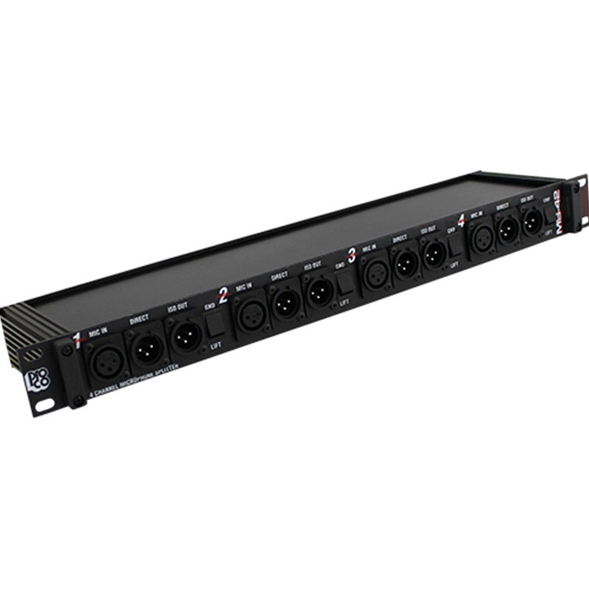 RapcoHorizon Pro Co MS42A 4 Channel (2 Way) Rackmount Mic Splitter