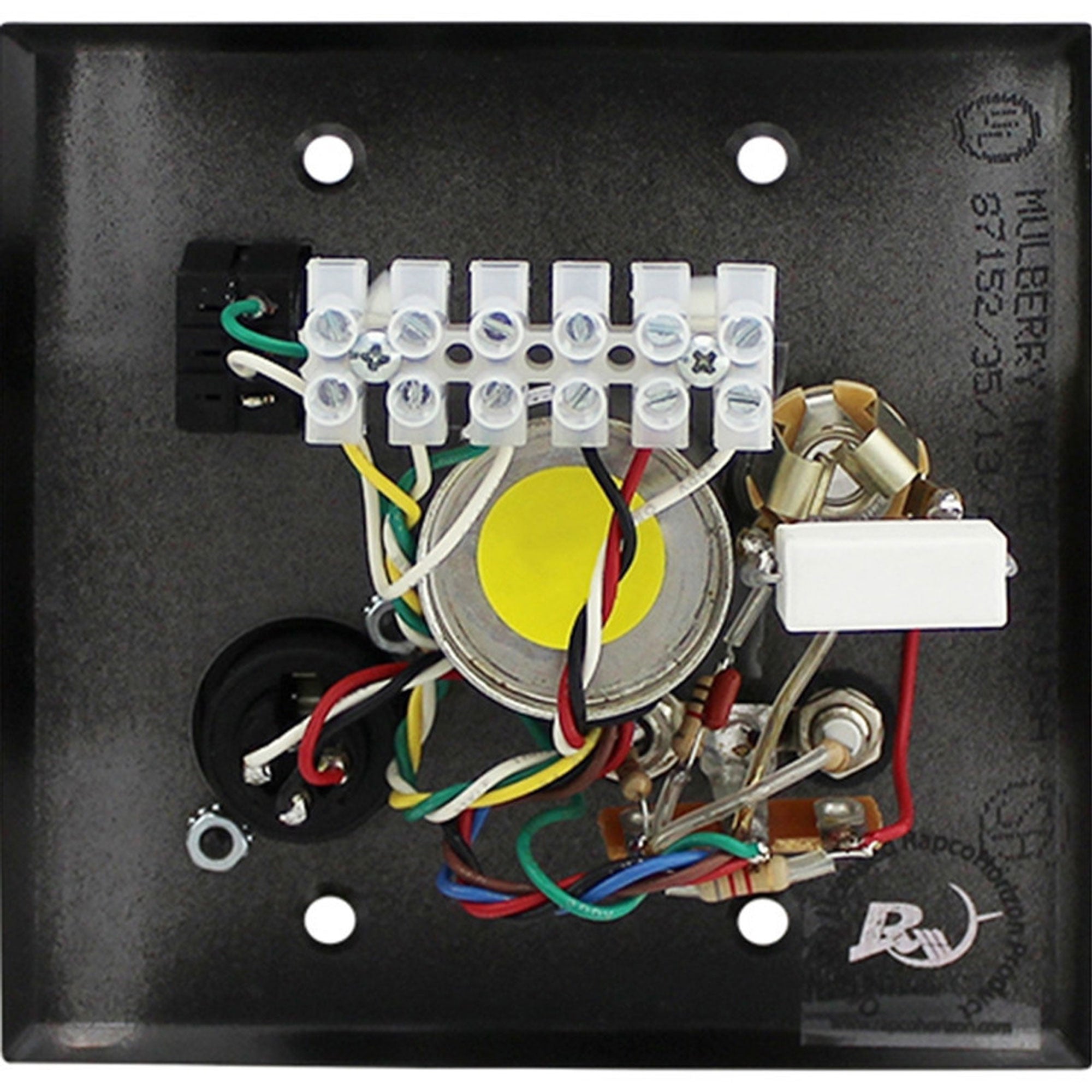 RapcoHorizon Pro Co AVP1 Audio Visual Passive Interface Wallplate (Black)