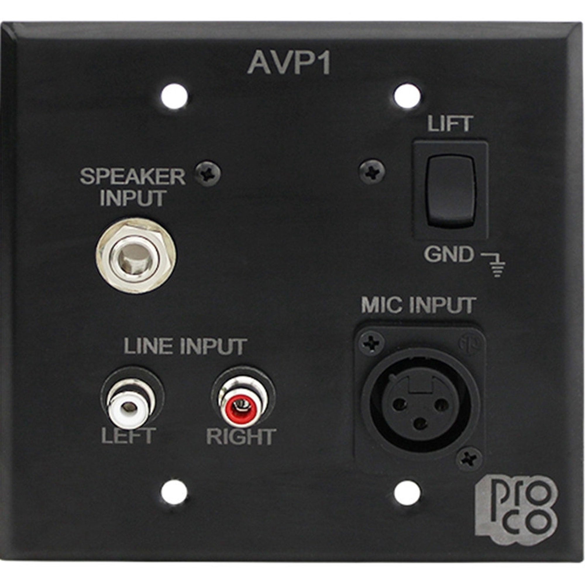 RapcoHorizon Pro Co AVP1 Audio Visual Passive Interface Wallplate (Black)