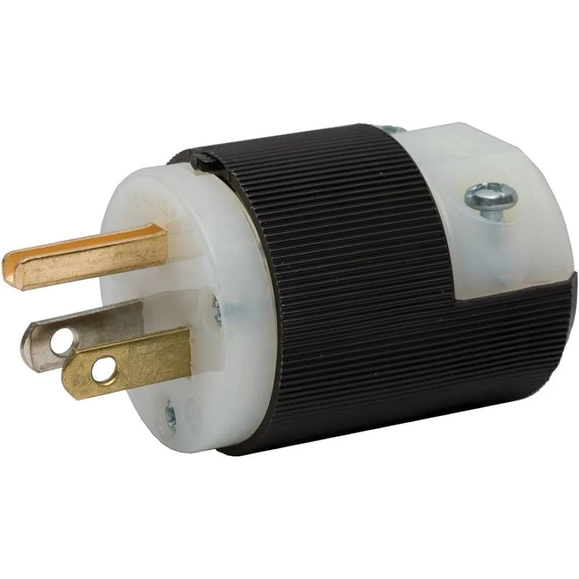 Hubbell HBL5266CM2 15A Industrial Grade Straight Blade Edison Male Plug NEMA 5-15P (Black)