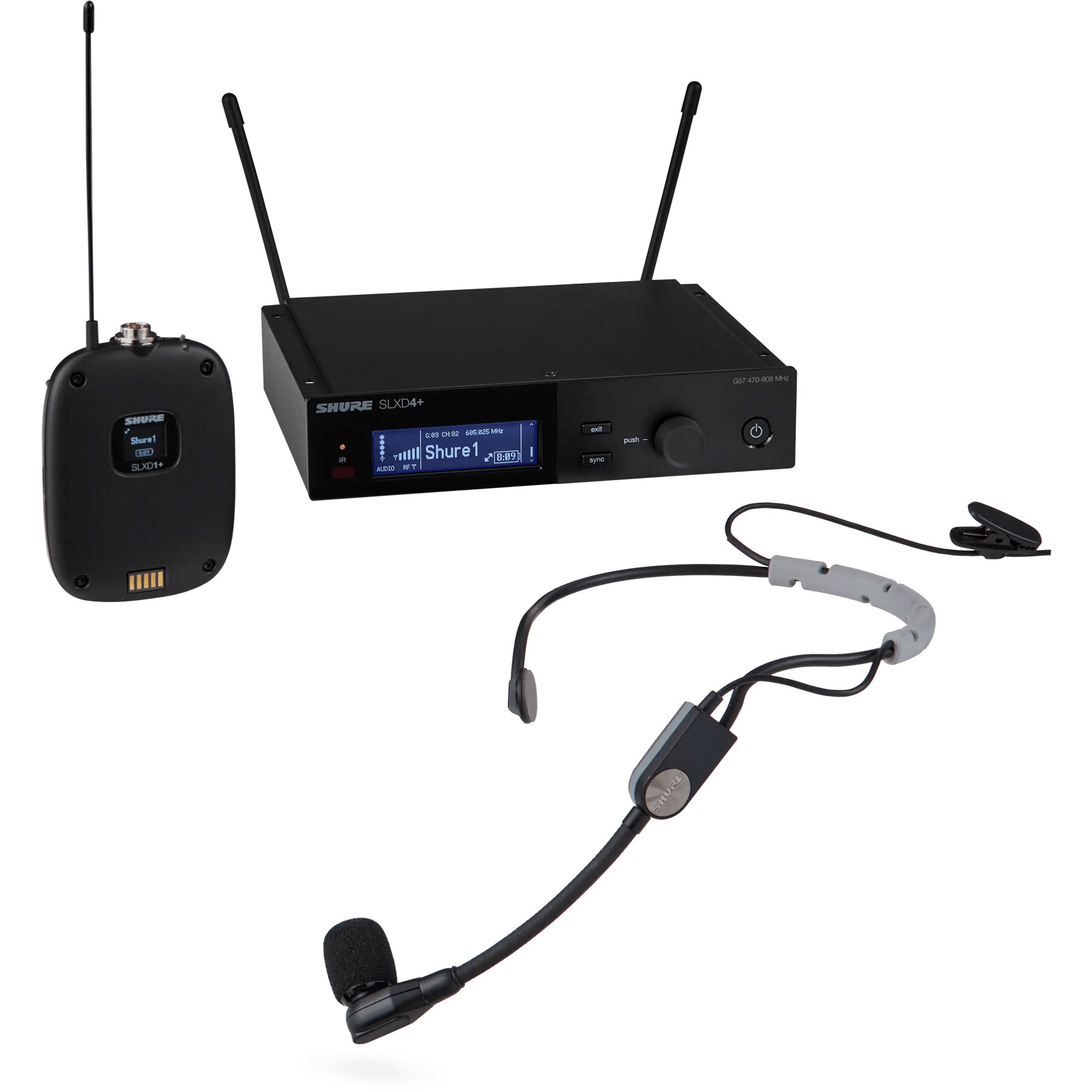 Shure SLXD14+/SM35 Digital Wireless Cardioid Performance Headset Mic System (G57: 470-608 MHz)