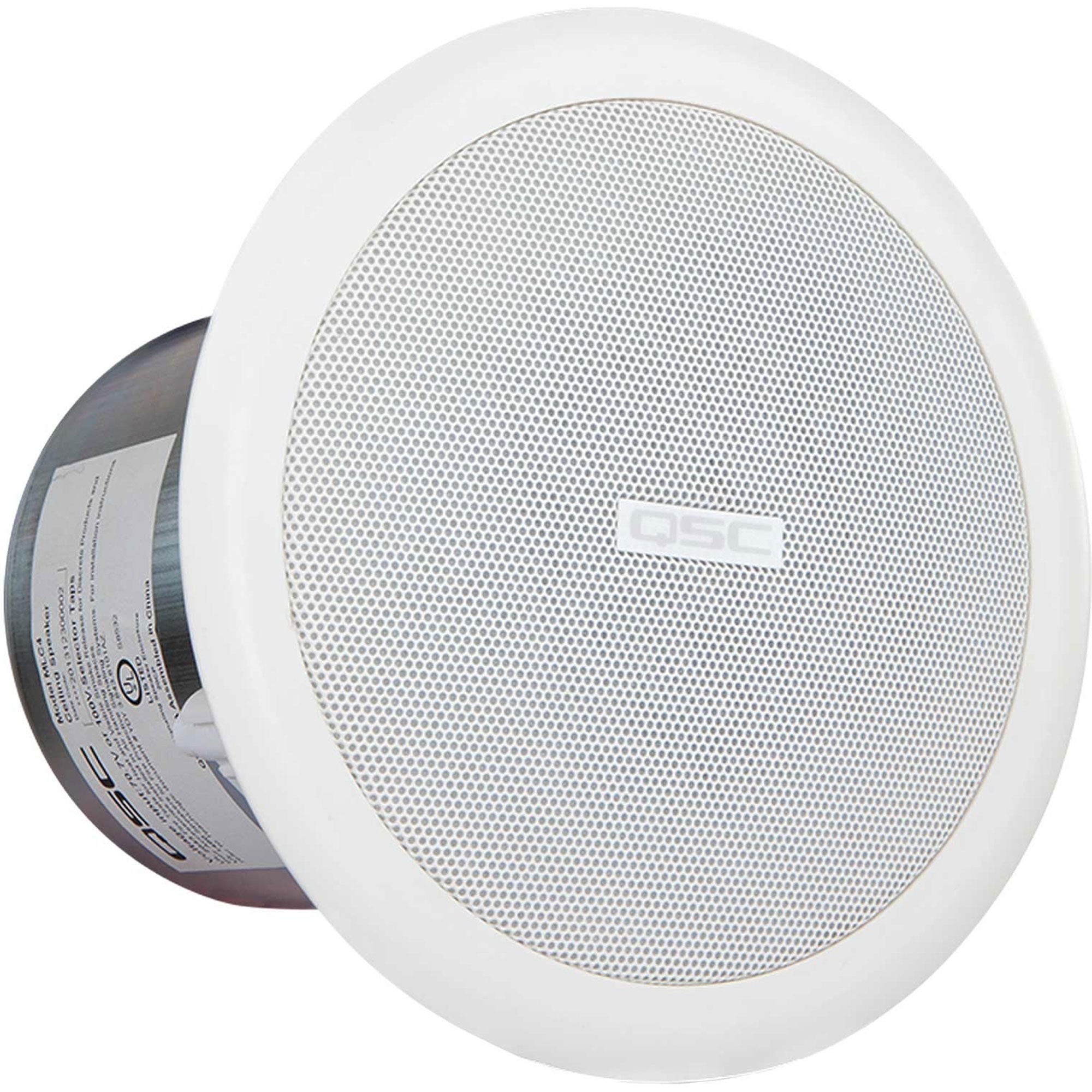 QSC AC-C4T AcousticCoverage 4.5" Full-Range Ceiling Loudspeaker (Each, White)