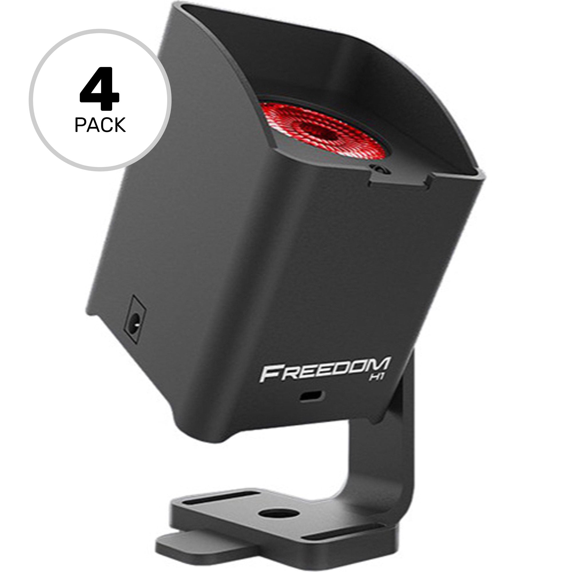 Chauvet DJ Freedom H1 Battery-Powered Wireless LED Wash Light System with 4 Fixtures (Black)