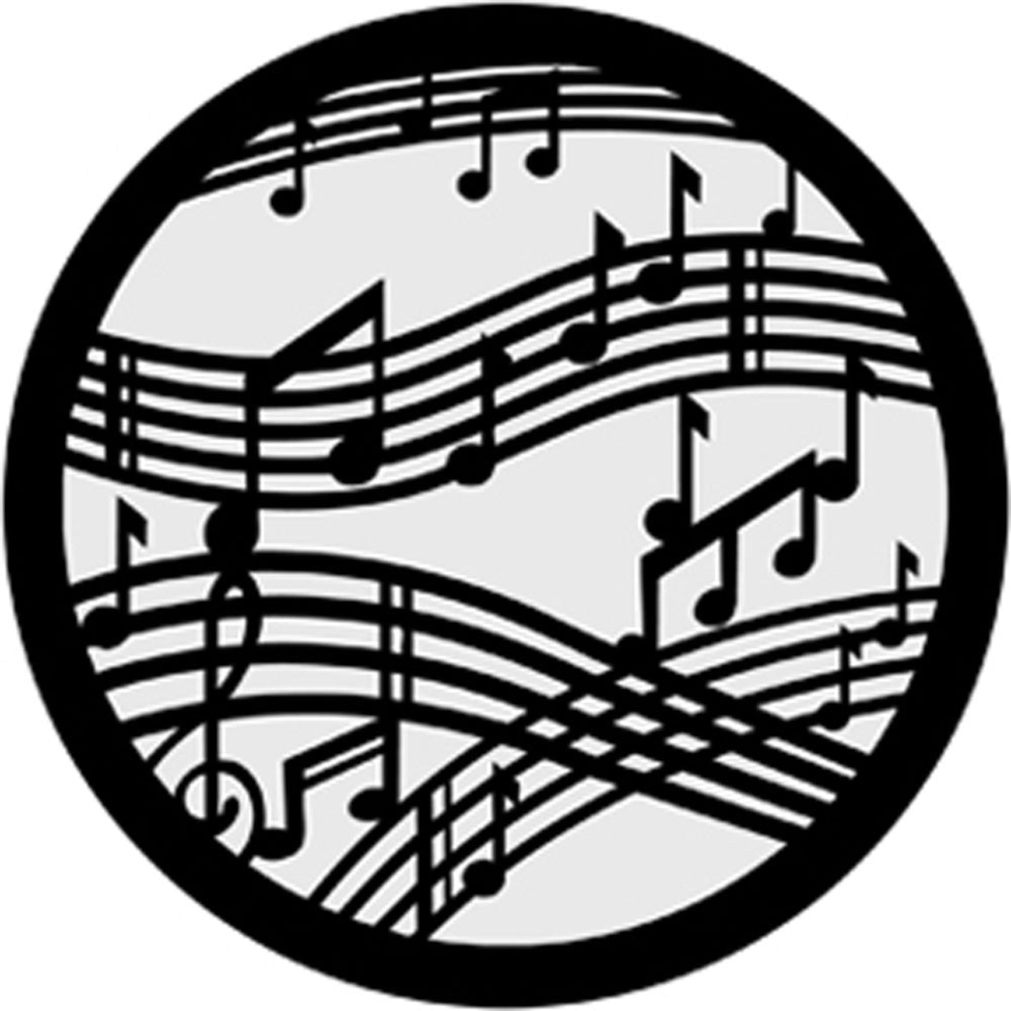 Rosco Standard Steel Gobo #71020 Dancing Music (Size A 100mm)