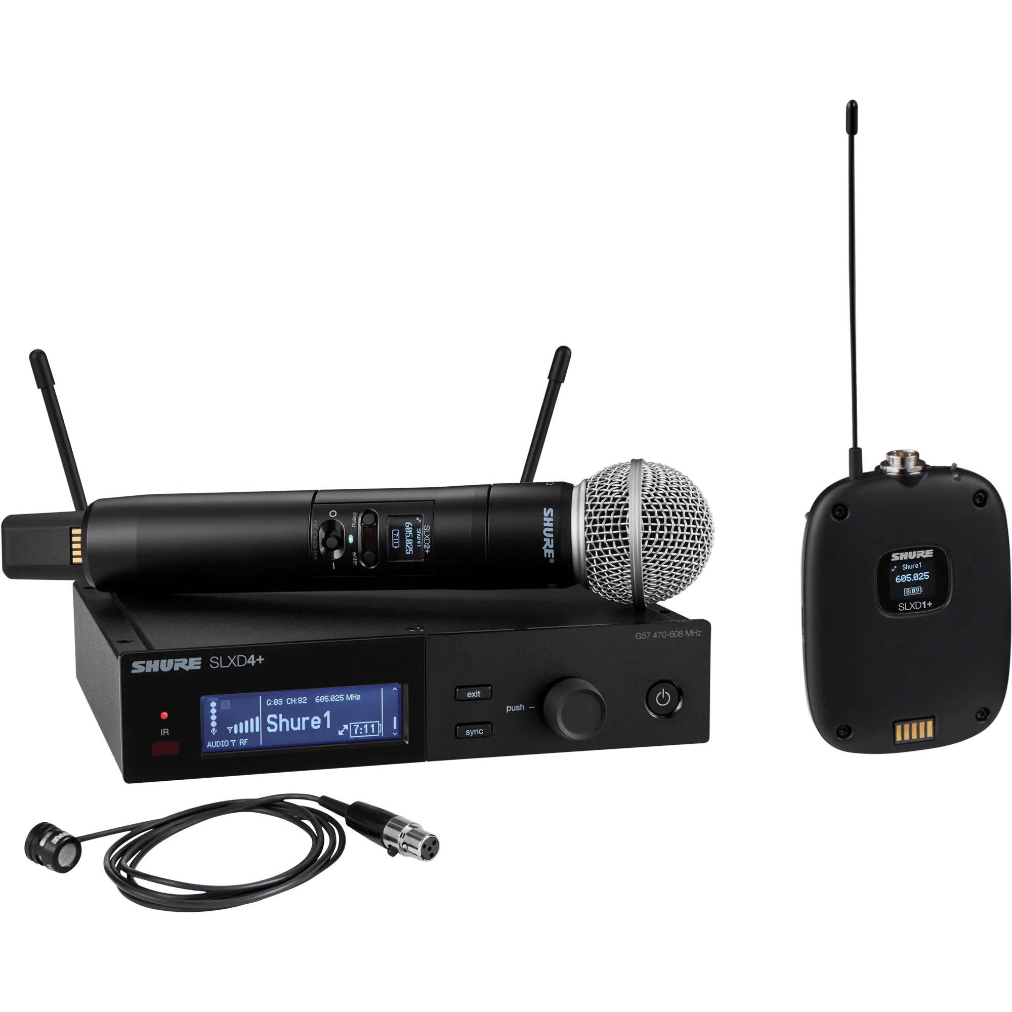 Shure SLXD124+/85M Digital Wireless Combo Microphone System (G57: 470-608 MHz)