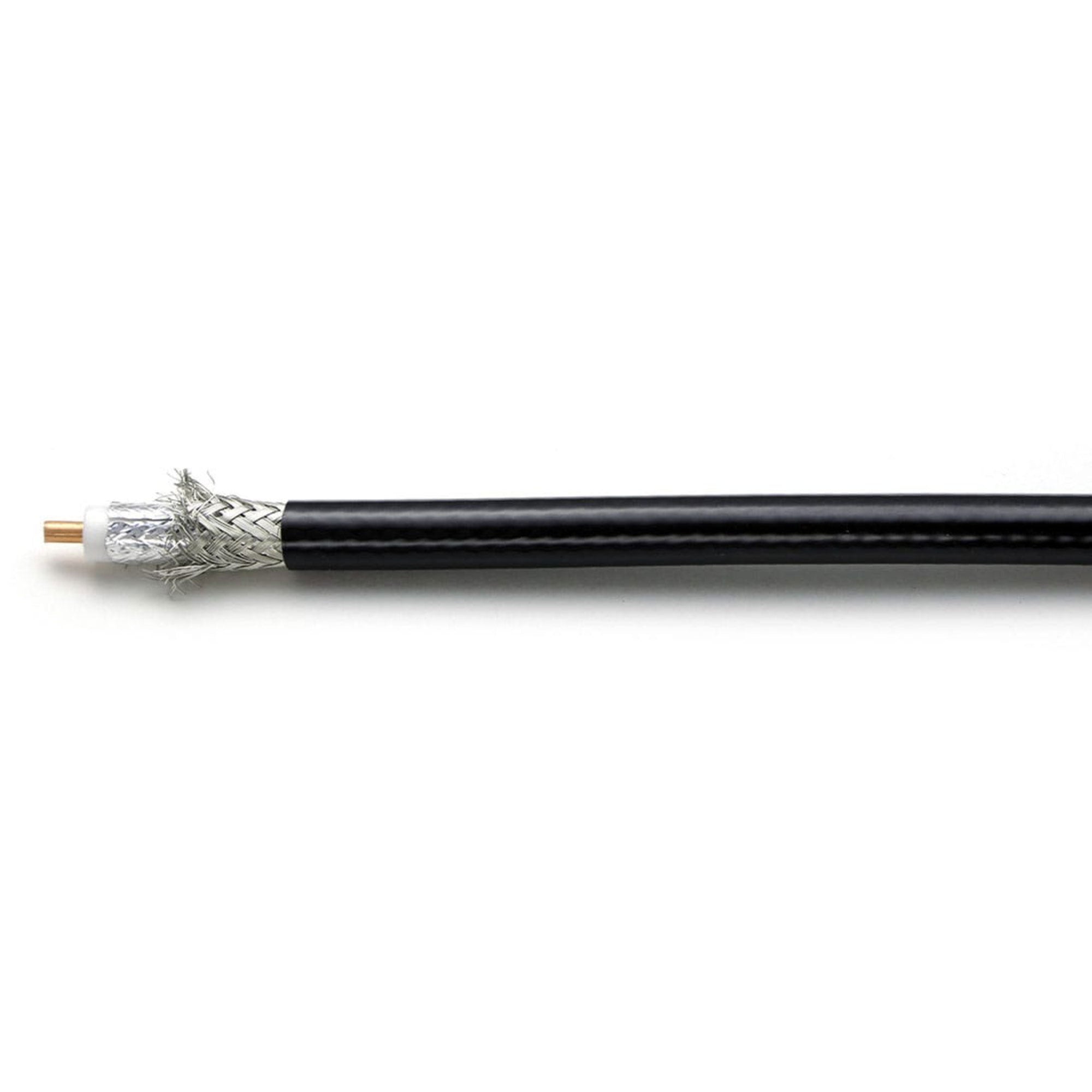 West Penn 810 Flexible RG8 / RG213 12 AWG 50 Ohm Coaxial Cable (Black, By the Foot)