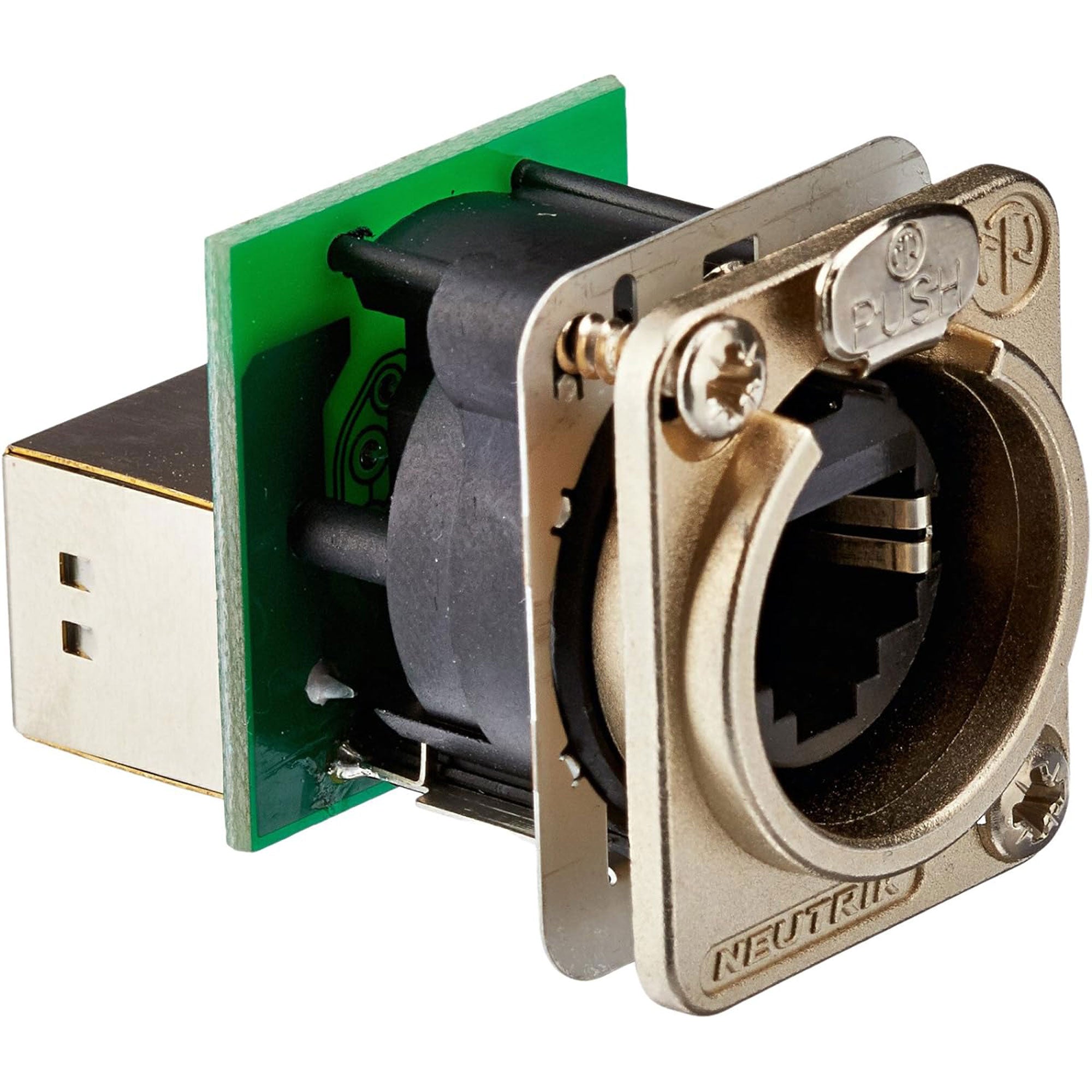 Neutrik NE8FDP etherCON RJ45 Feedthrough Receptacle (Nickel)