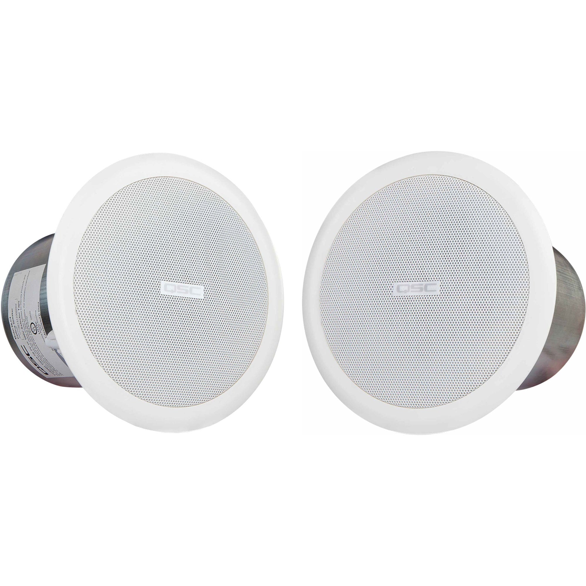QSC AC-C4T AcousticCoverage 4.5" Full-Range Ceiling Loudspeaker (Pair, White)
