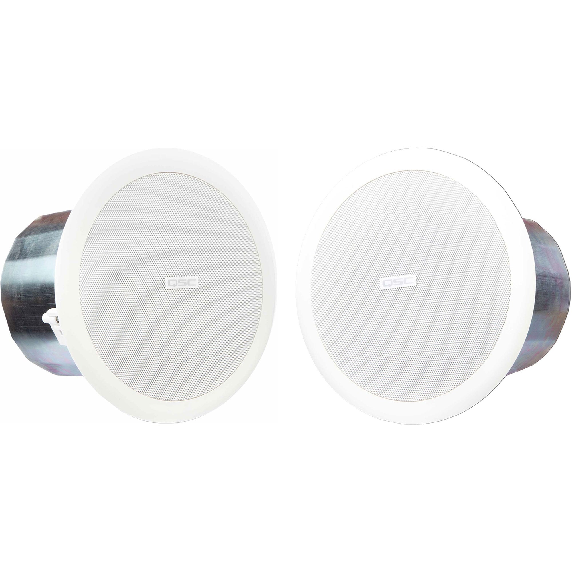 QSC AC-C6T AcousticCoverage 6.5" Two-Way Ceiling Loudspeaker (Pair, White)