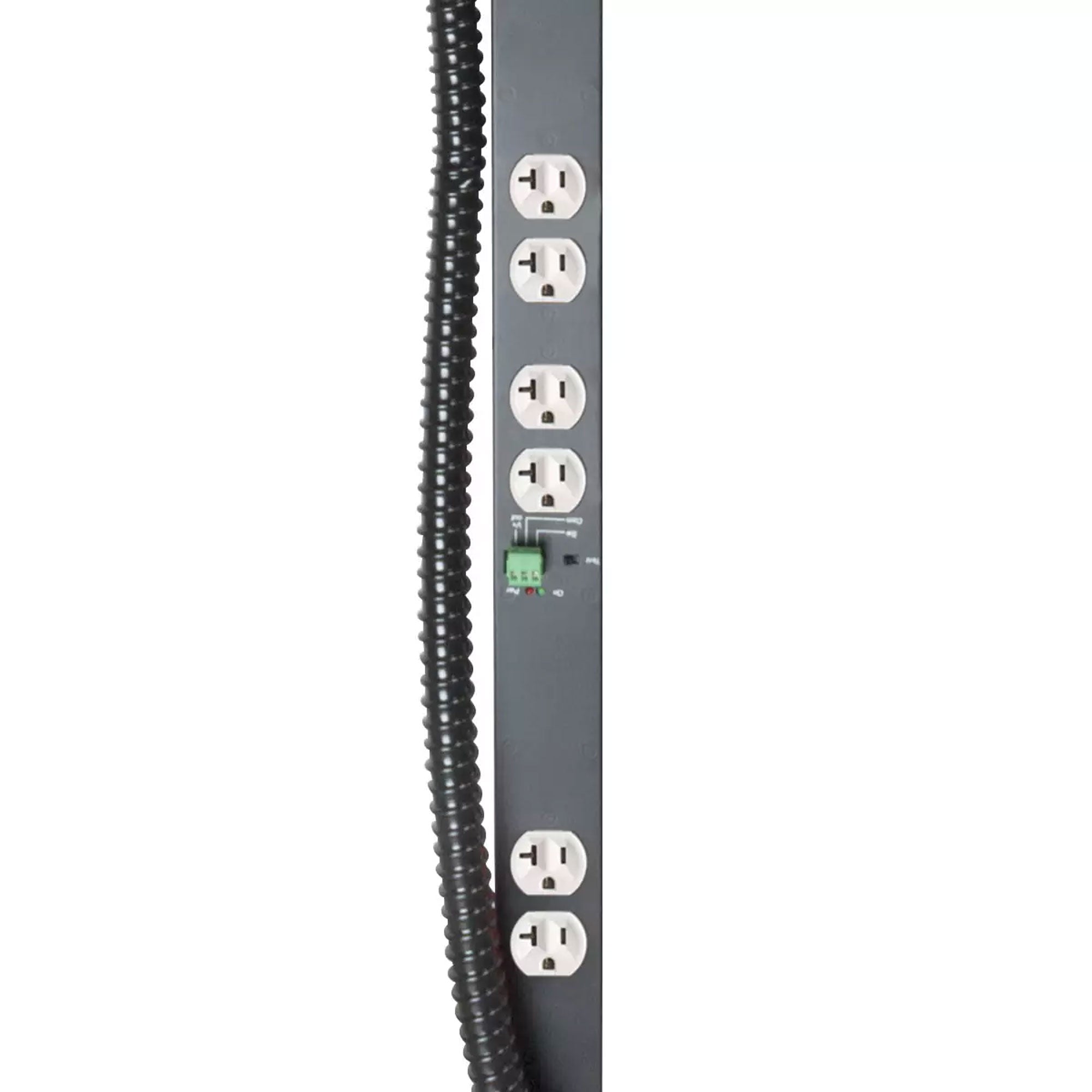 Lowell ACS-2018-5C-RPC-HW Hardwired 20A, 5-Circuit Power Strip with 18 Outlets and RPC