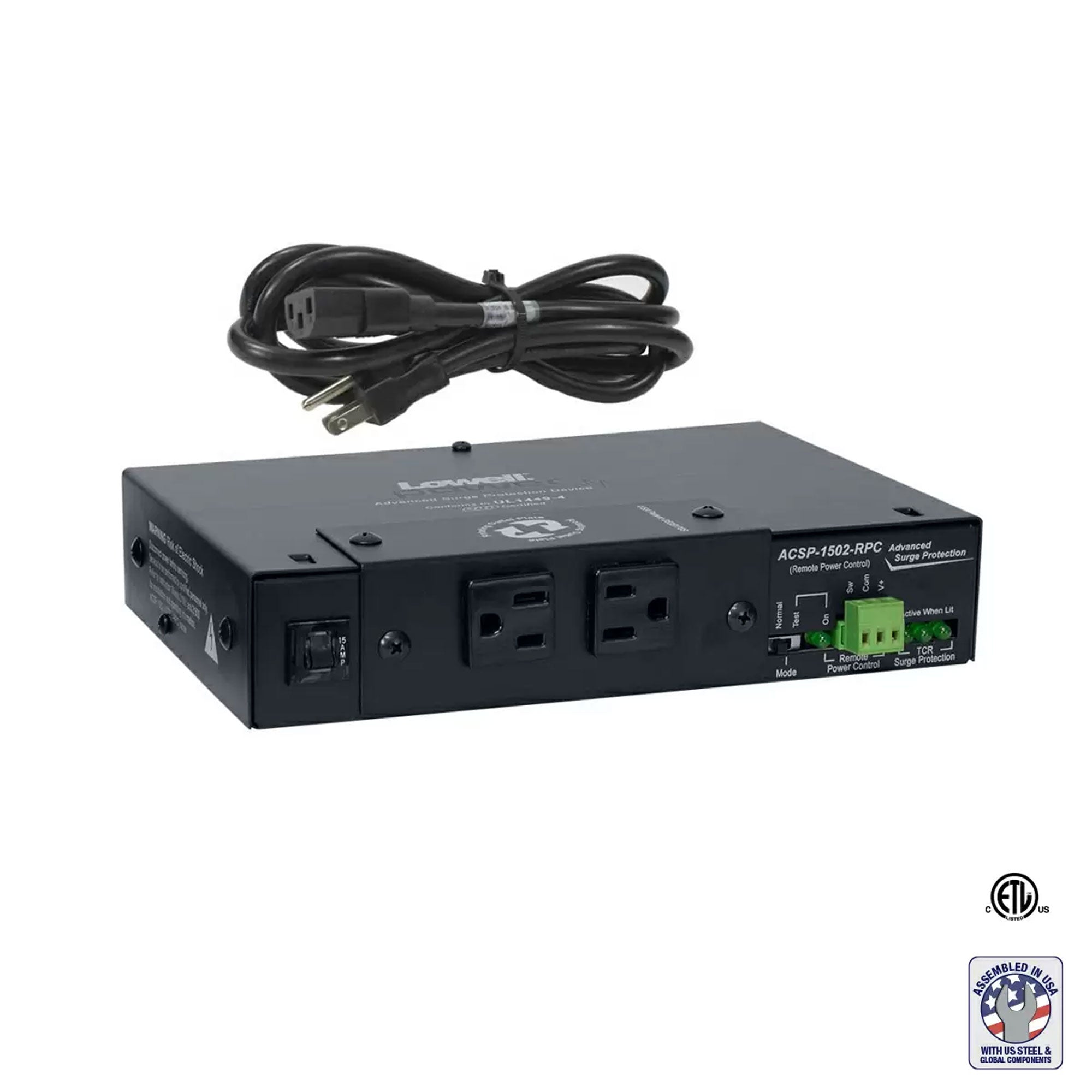 Lowell ACSP-1502-RPC Surge Suppressor with Remote Power Control