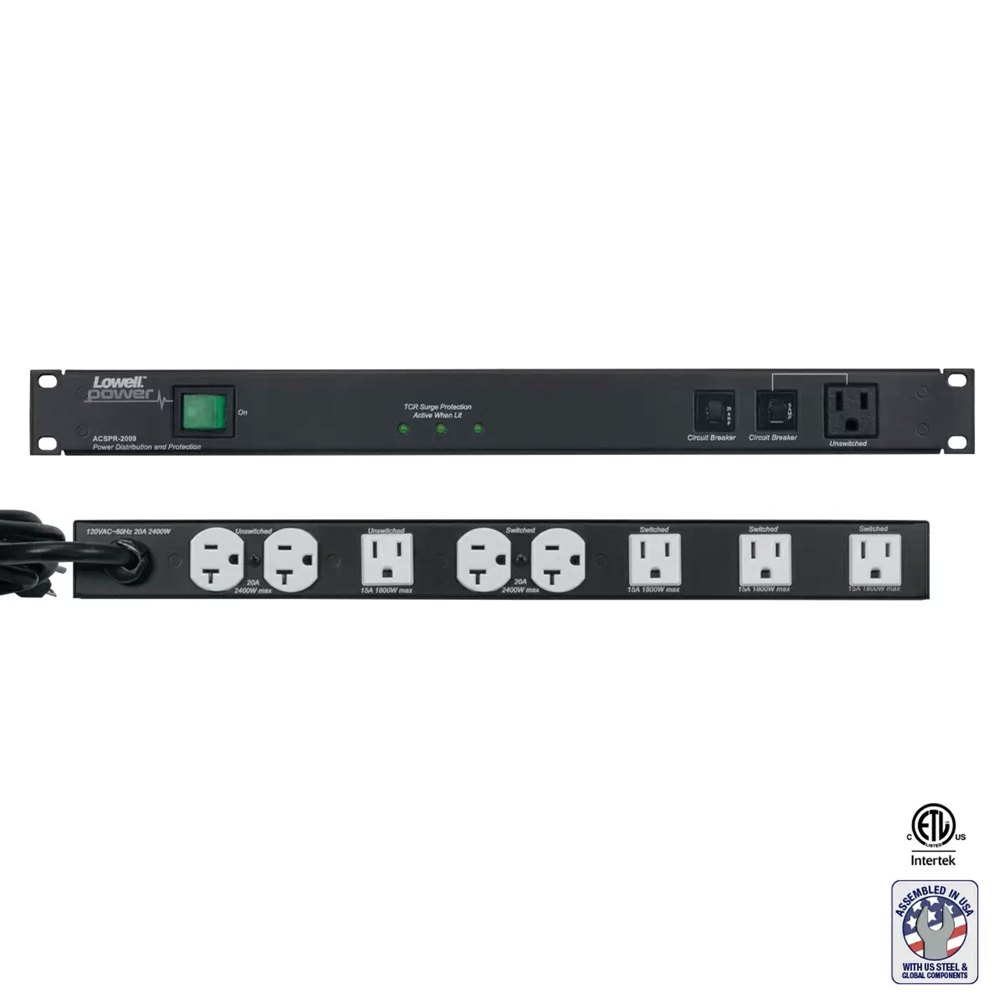 Lowell ACSPR-2009 Rackmount Power Panel