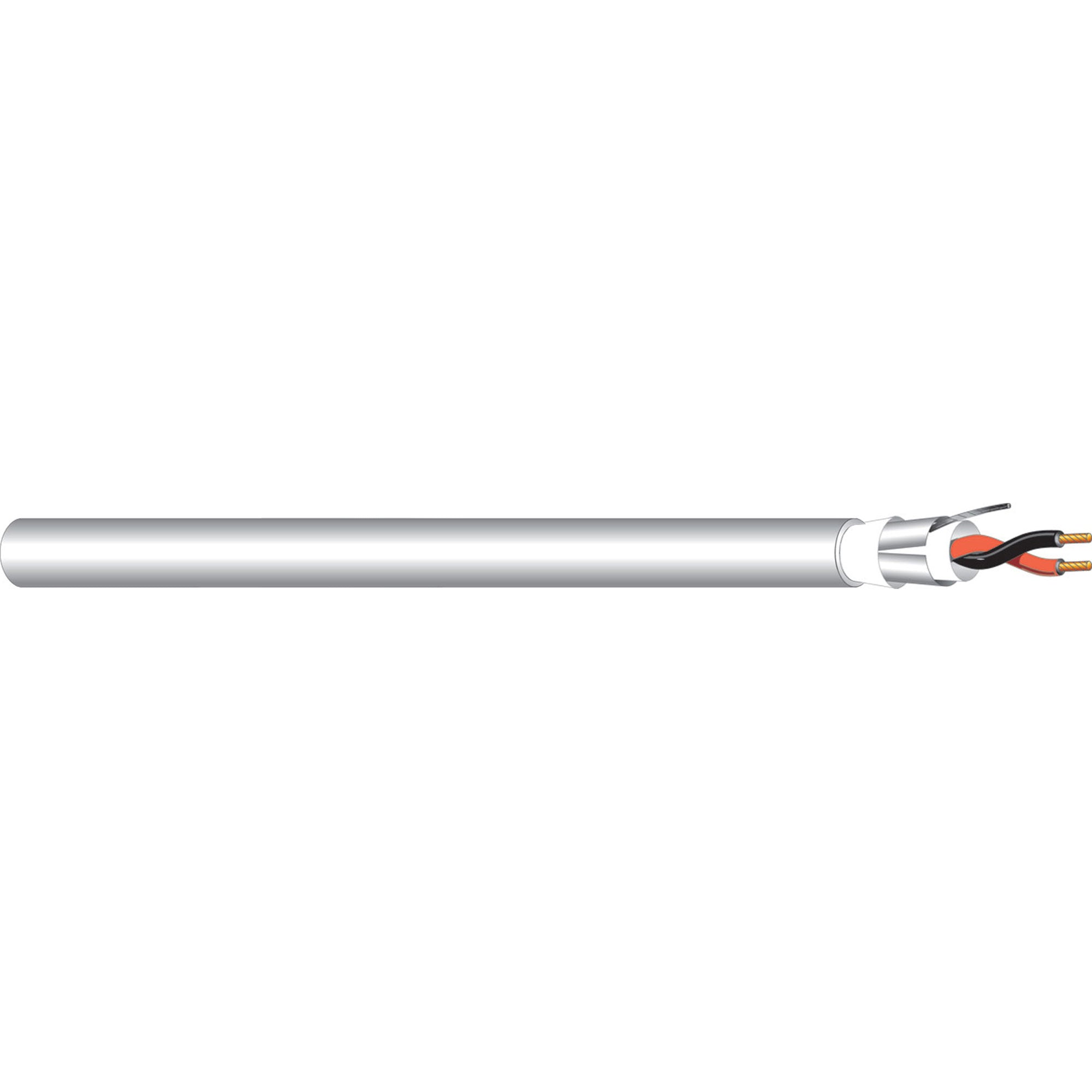 West Penn AQC295 Aquaseal 14/2 Shielded Speaker & Fire Alarm Wire (Grey, 1000' Roll)