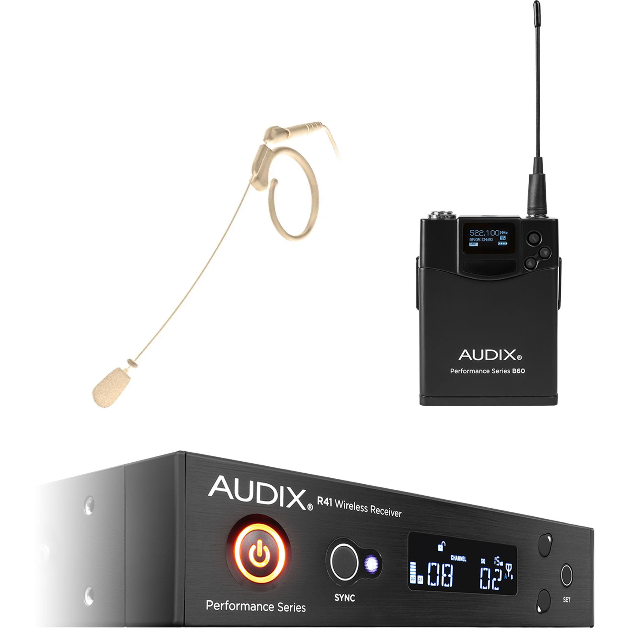 Audix AP41 HT7 Single-Channel Headworn Wireless Microphone System (Beige, 522-554 MHz)