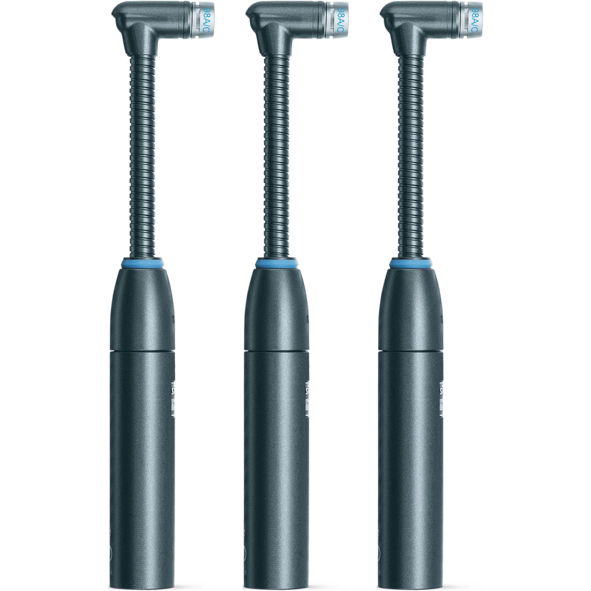 Shure Beta 98AMP/C Miniature Cardioid Condenser Drum Microphones (3 Pack)