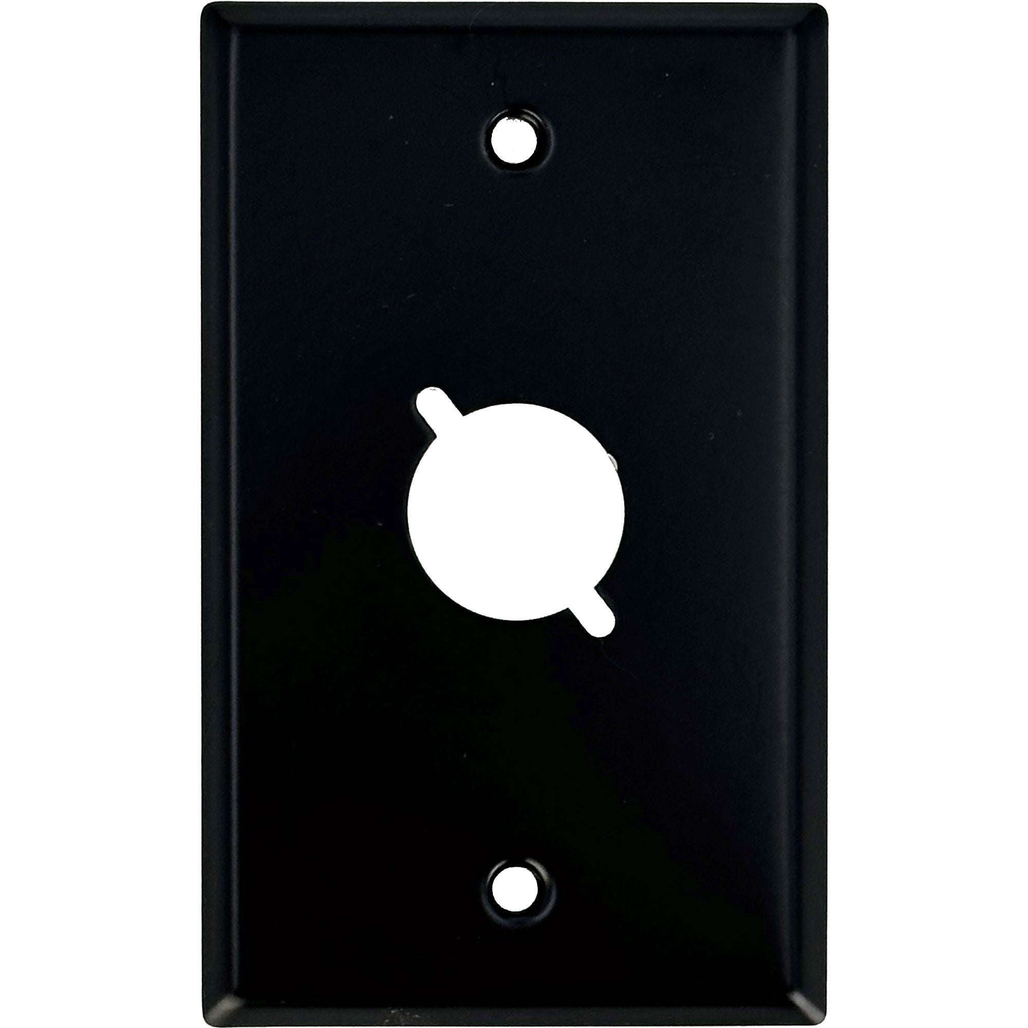 CBI BR-WP1-1H 1-Gang Wall Plate Punched for 1 Neutrik XLR Connector (Black)
