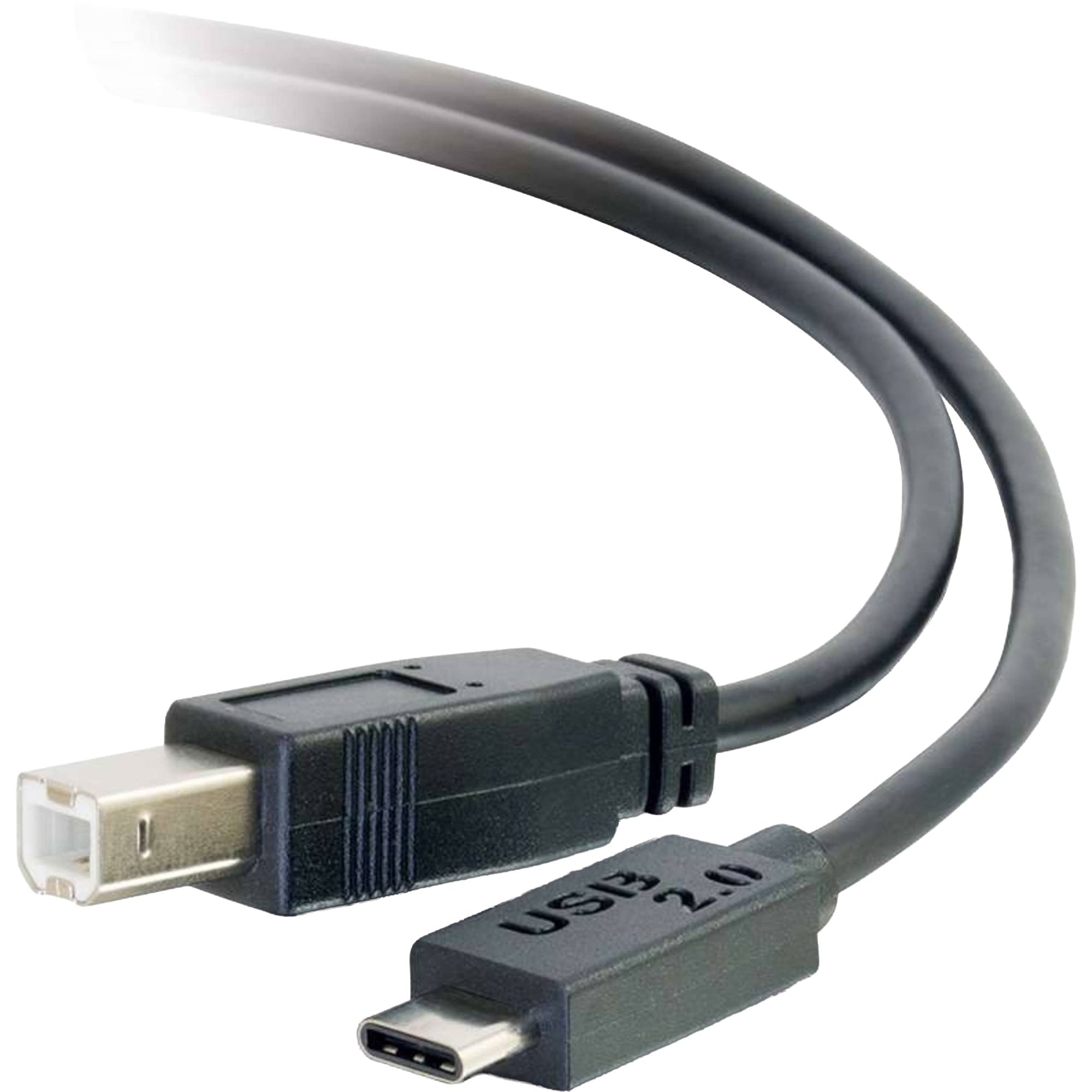 C2G USB 2.0 USB-C to USB-B Male to Male Cable - Black (6'/1.8m)