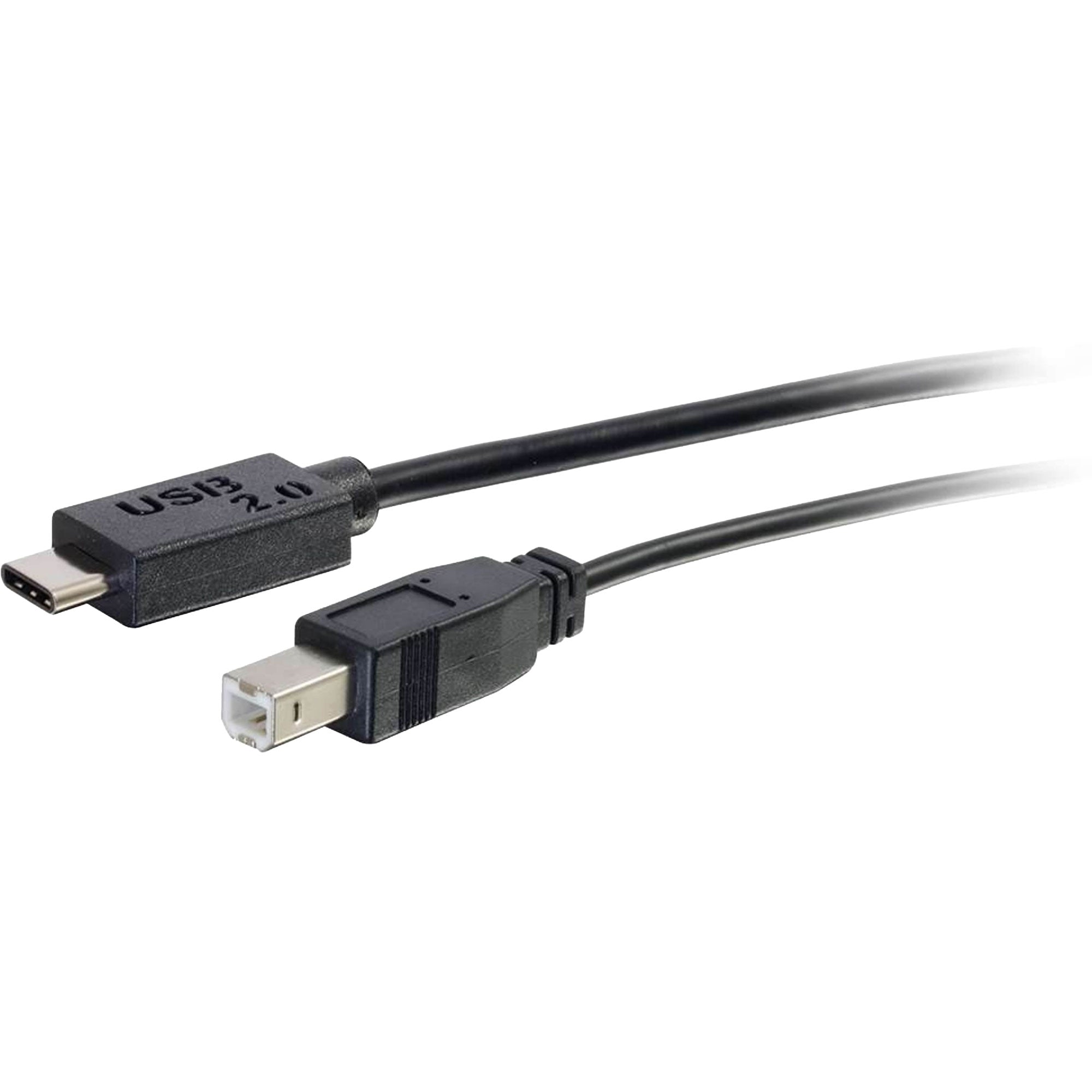 C2G USB 2.0 USB-C to USB-B Male to Male Cable - Black (6'/1.8m)