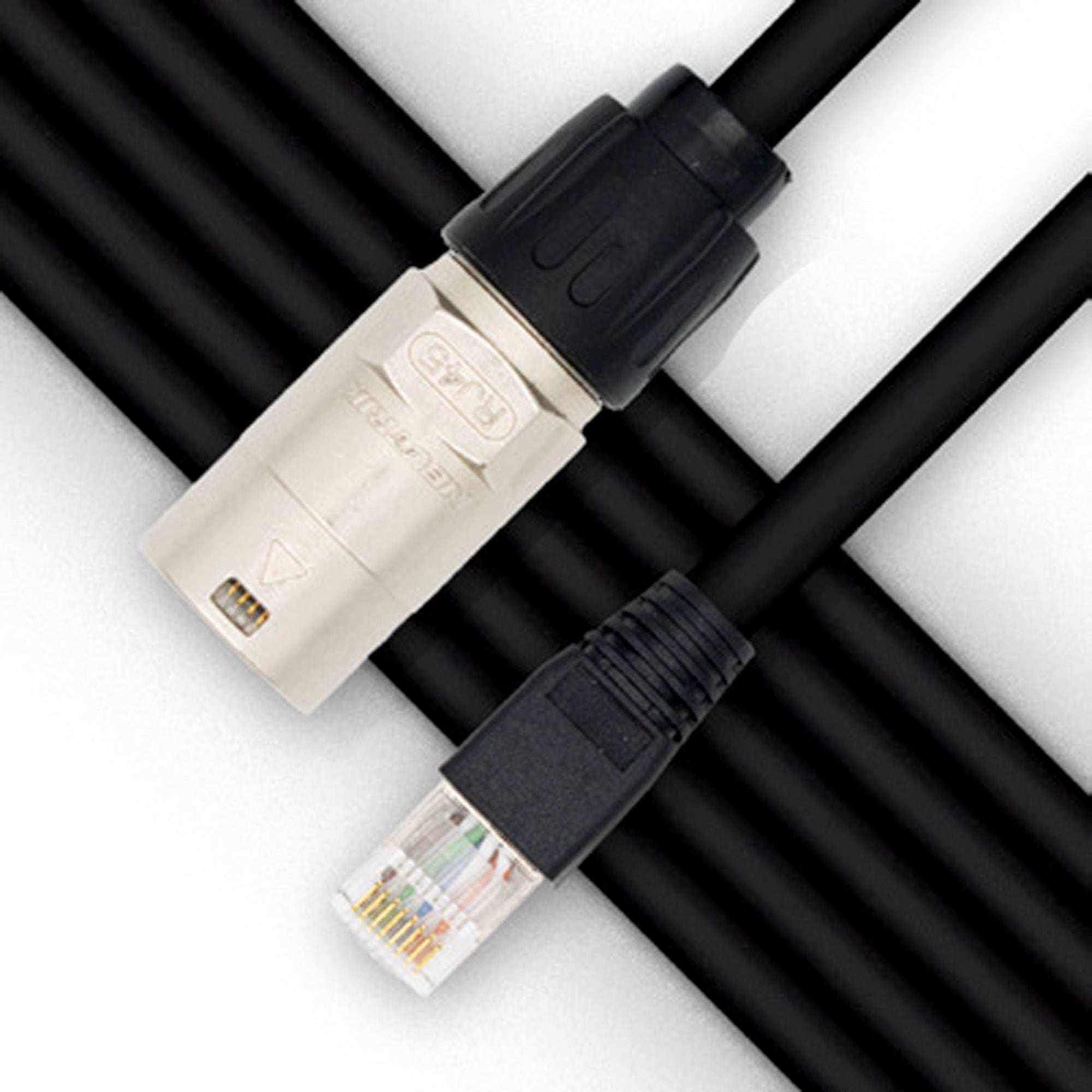 CBI CAT6S-50-1RB Shielded Tactical Rugged RJ45 to etherCON Cat6 Ethernet Networking Cable (50')