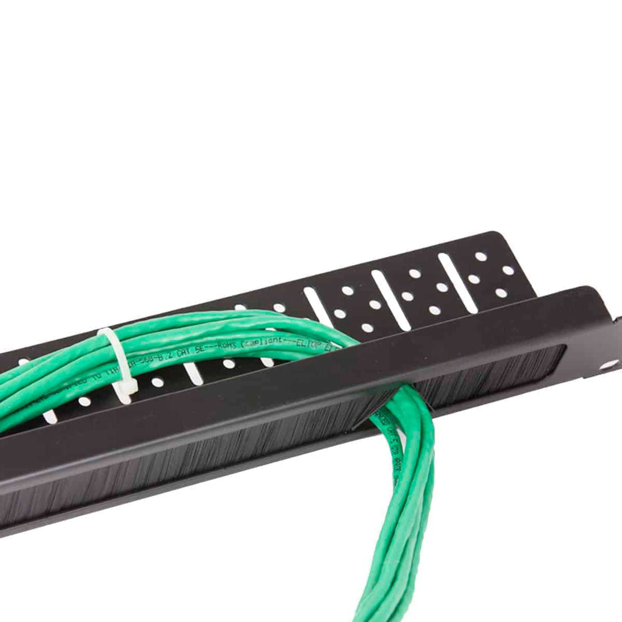 Lowell CBP-1 Cable Brush Strip Panel with Tray (1U)