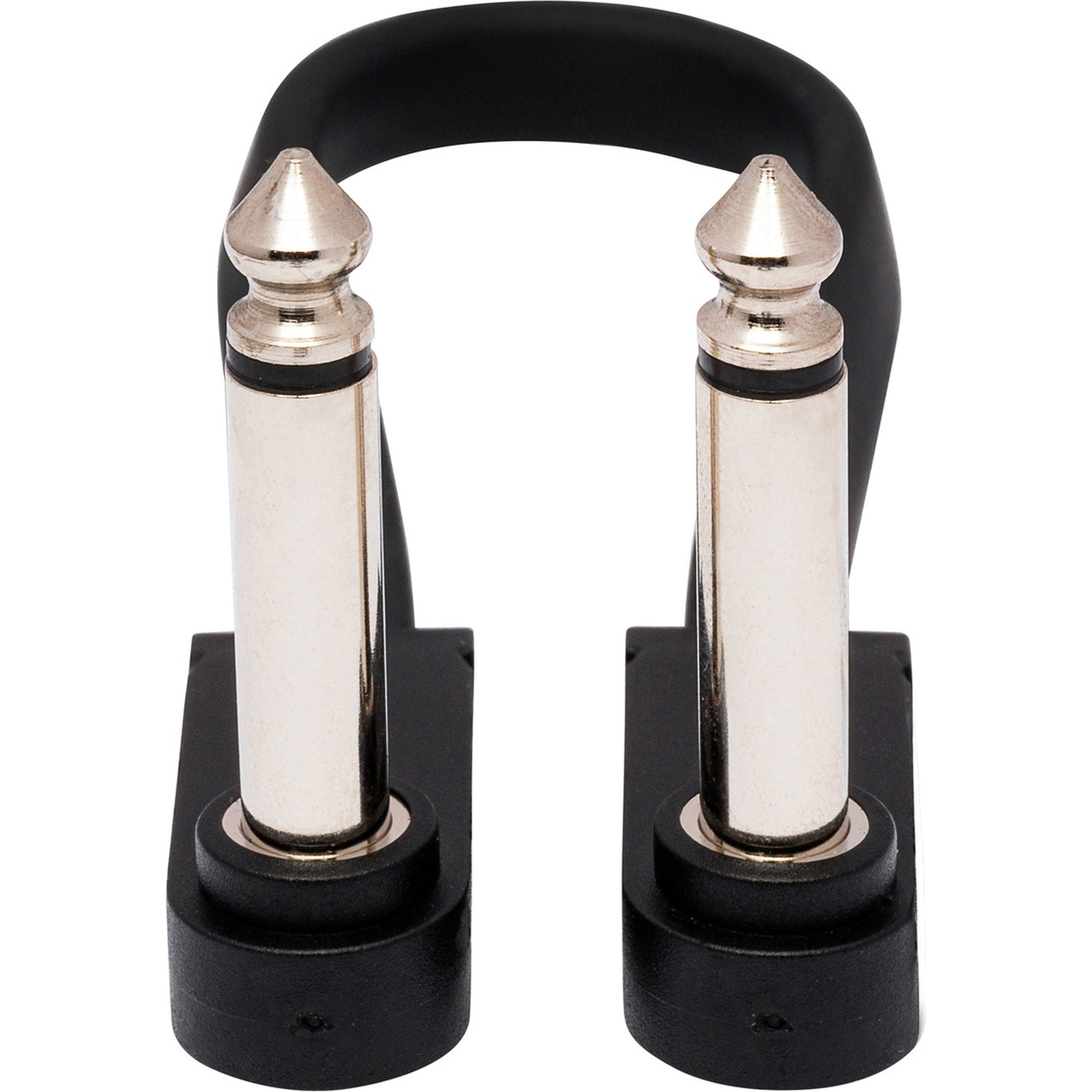 Hosa CFP-606 1/4" Right-Angle Flat Guitar Patch Cable (Molded, 6", 6 Pack)