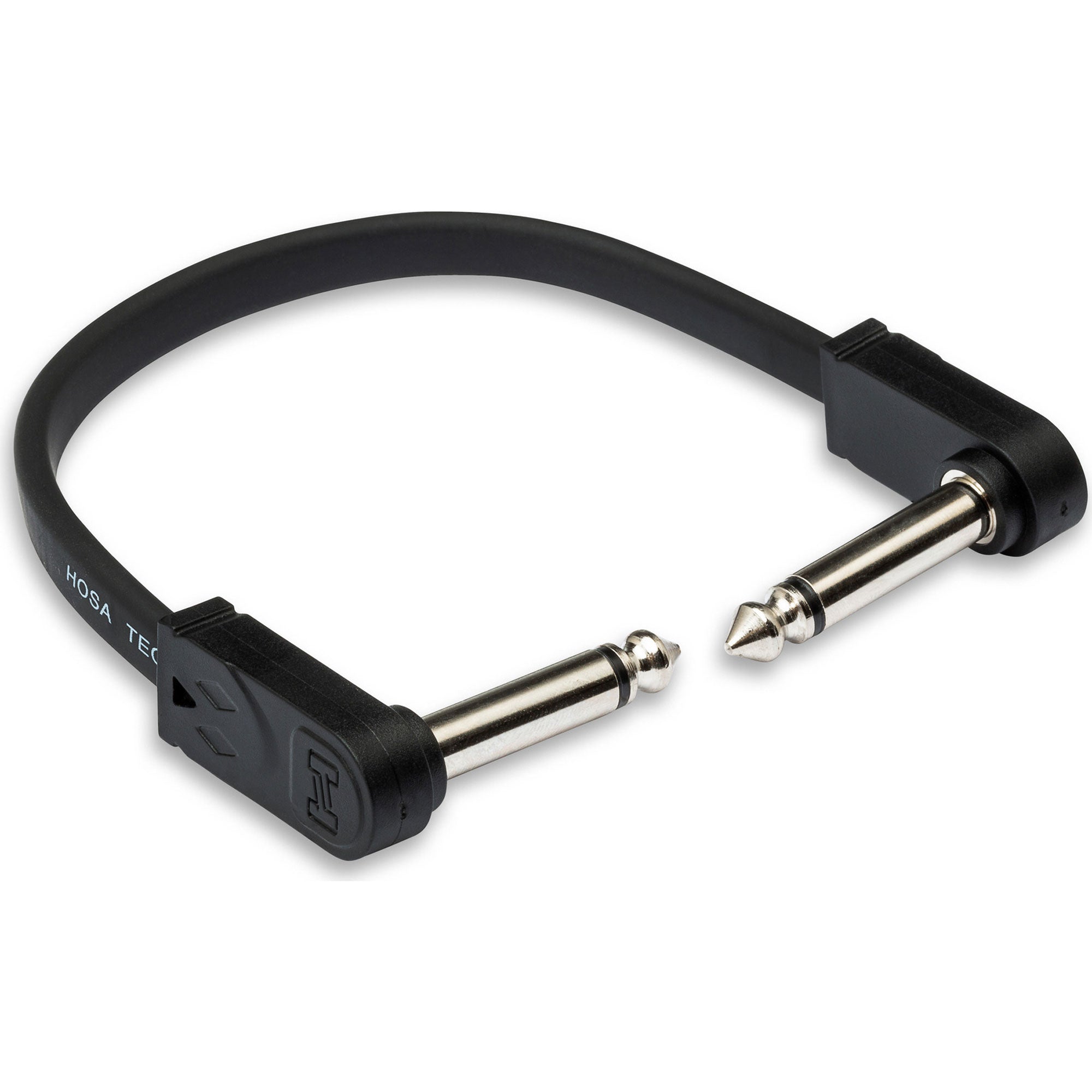 Hosa CFP-118 1/4" Right-Angle Flat Guitar Patch Cable (Molded, 18")