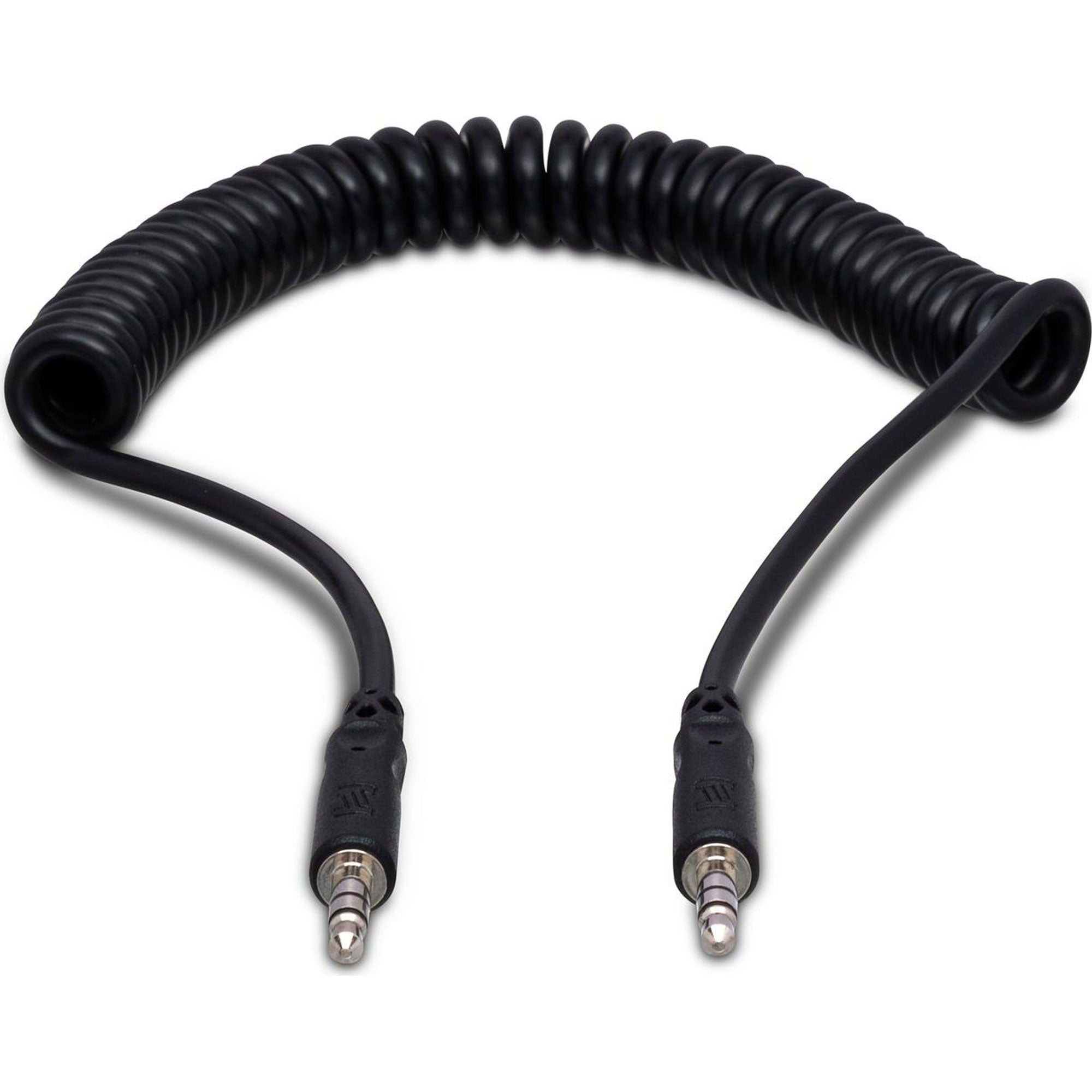 Hosa CMM-105C Coiled 3.5mm TRS to 3.5mm TRS Stereo Interconnect Cable (5')