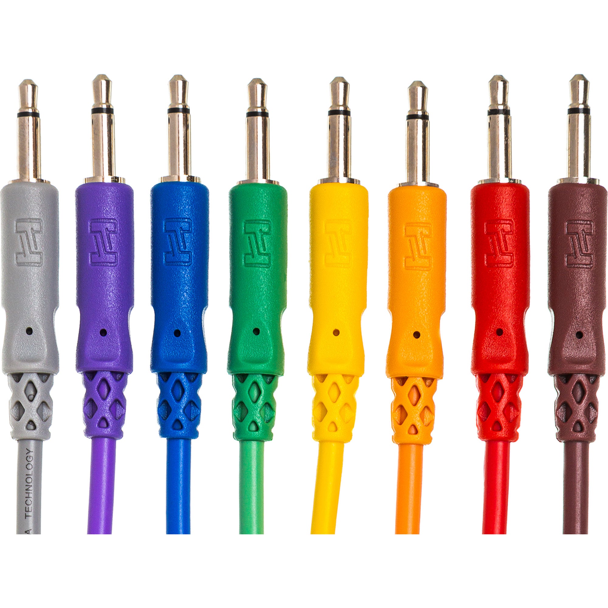 Hosa CMM-815 Set of 8 Unbalanced Patch Cables, 3.5mm TS to Same (6")