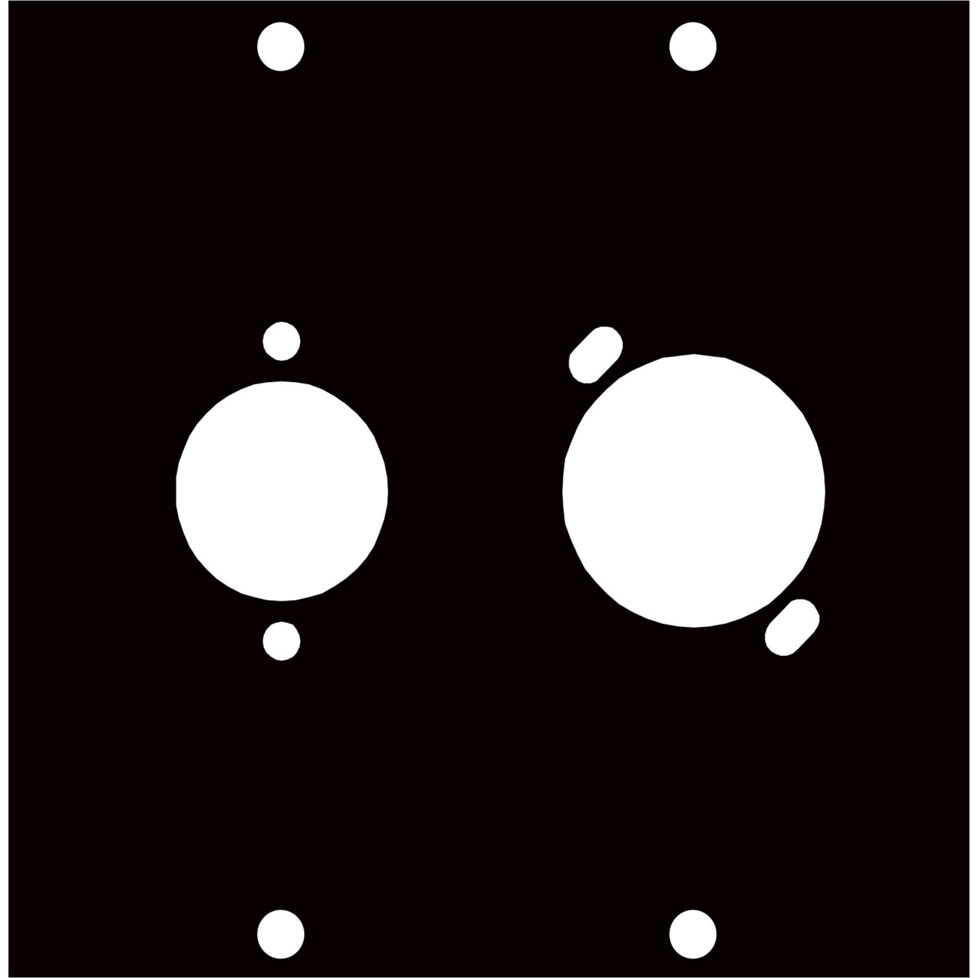 Middle Atlantic UCP-COMBO2 UCP Panel for 1 Female/1 Male XLR