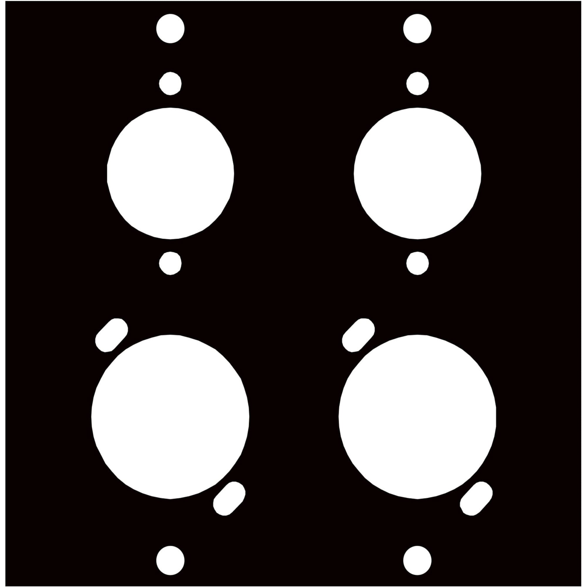 Middle Atlantic UCP-COMBO4 UCP Panel for 2 Female/2 Male XLR