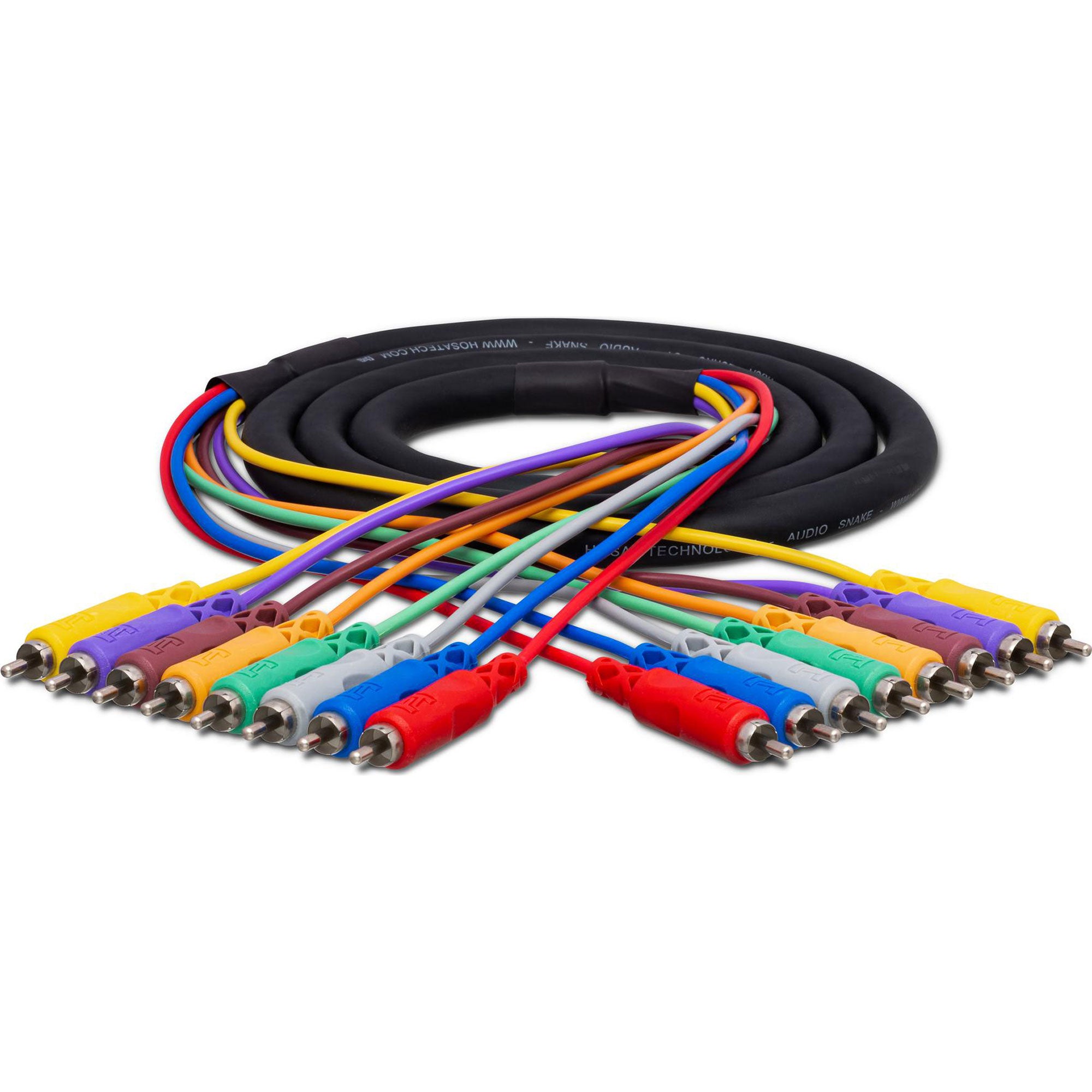 Hosa CRA-802 8-Channel RCA to RCA Unbalanced Audio Snake Cable (6.6')