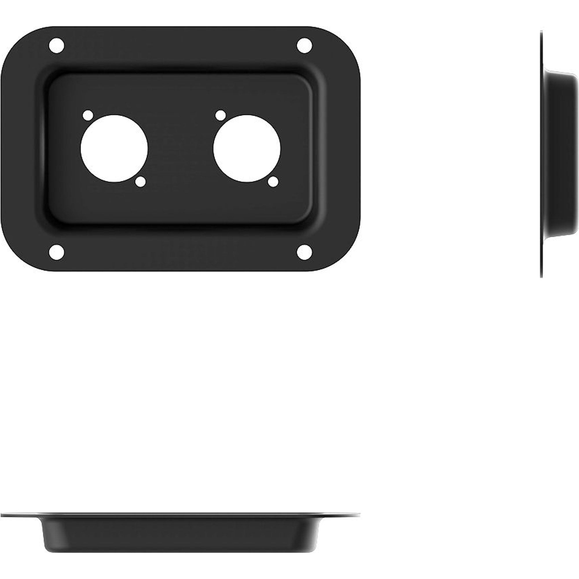 Penn Elcom D0604K Dish for Two Neutrik D-Series (Black)