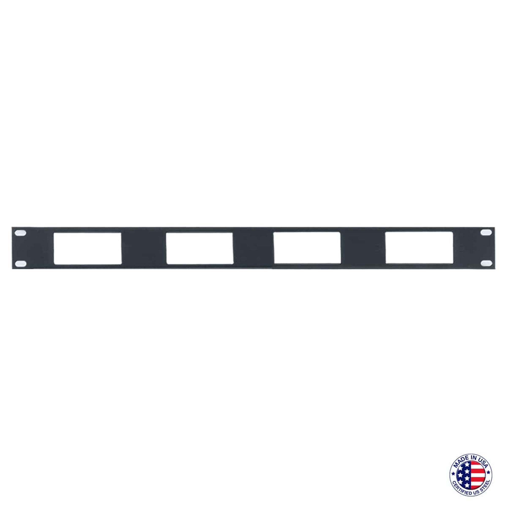 Lowell D4P-1 Rack Panel for up to 4 Decora Devices (1U)