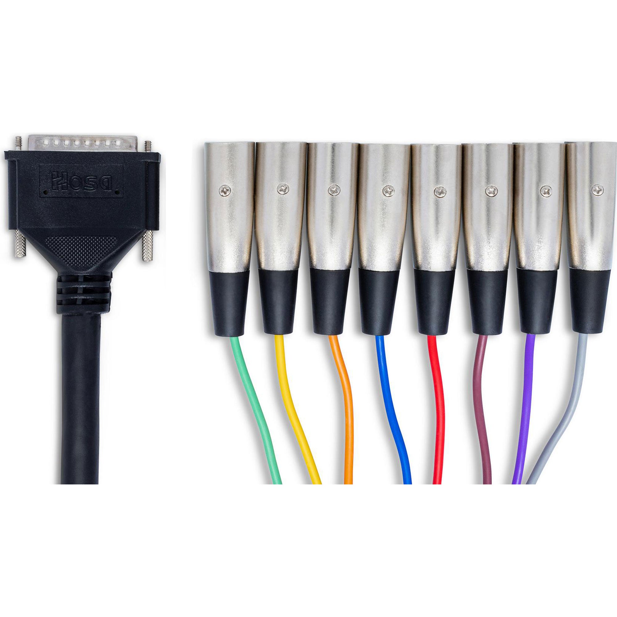 Hosa DTM-804 8-Channel DB25 to XLR Male Balanced Audio Snake Cable (13.2')