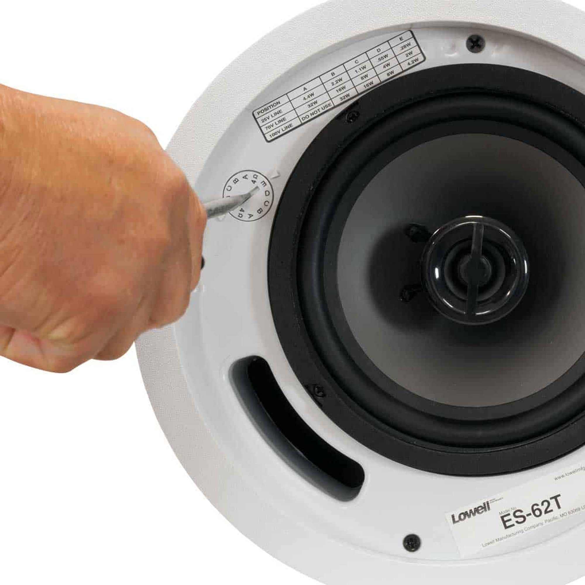 Lowell ES-62T In-Ceiling Coaxial Speaker (6.5", 2 Pack)