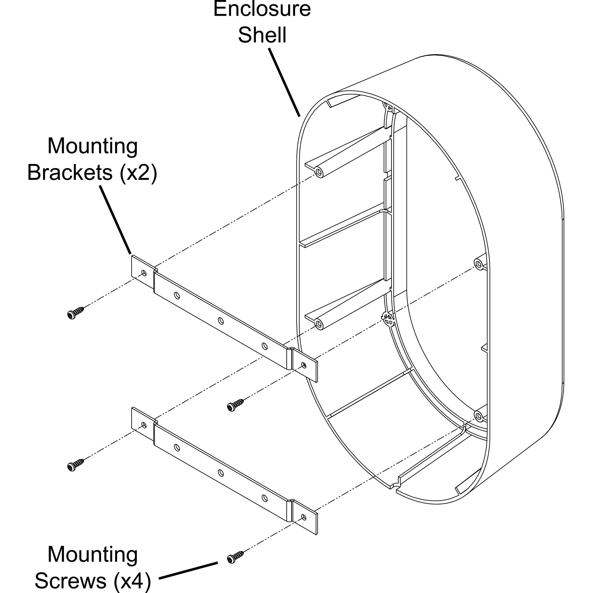 Electro-Voice SE-62 EVID FM 6.2 Surface Mount Enclosure Kit (Pair)