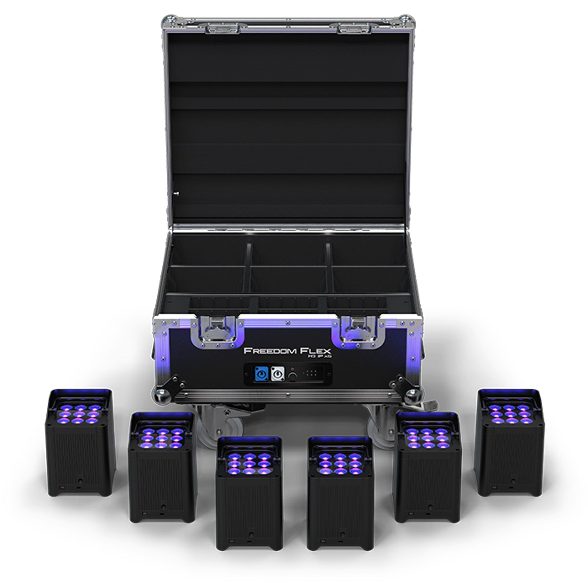 Chauvet DJ Freedom Flex H9 IP Weather-Resistant Battery-Powered RGBAW+UV LED PAR Kit (6 Pack)