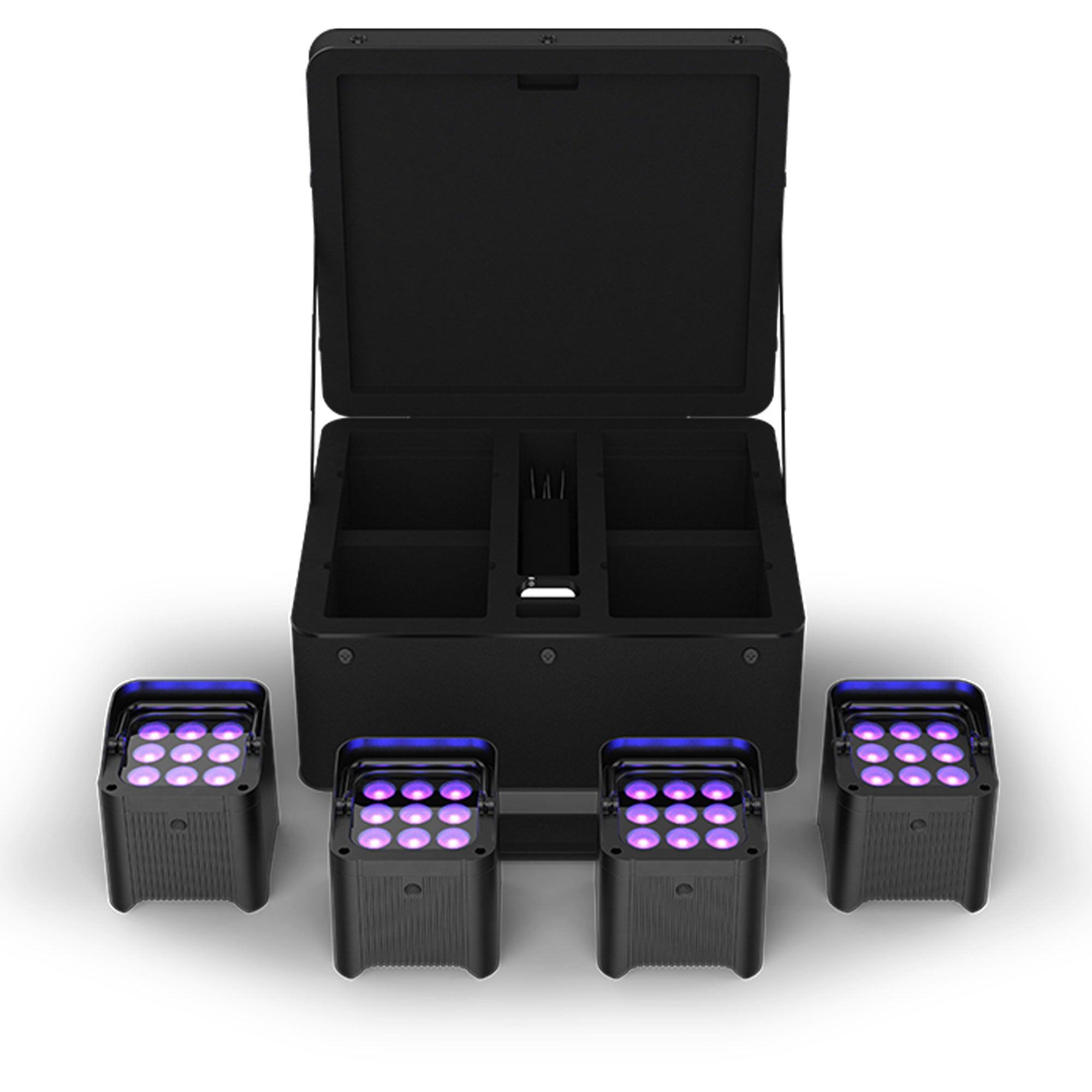 Chauvet DJ Freedom Par H9 IP X4 Weather-Resistant Battery-Powered IP54 RGBAW+UV LED PAR Kit (4 Pack)